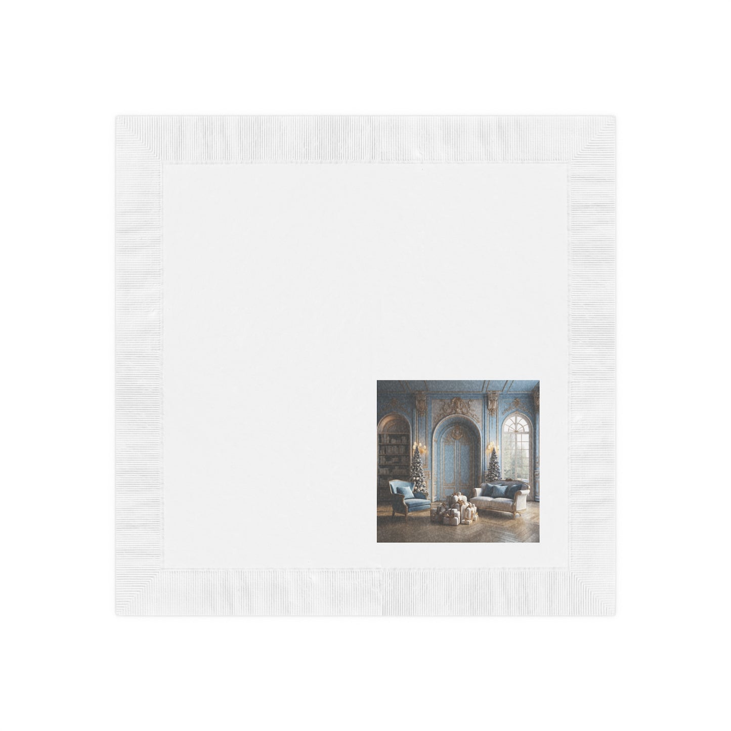 Elegance in Blue and White Holiday Napkin Set