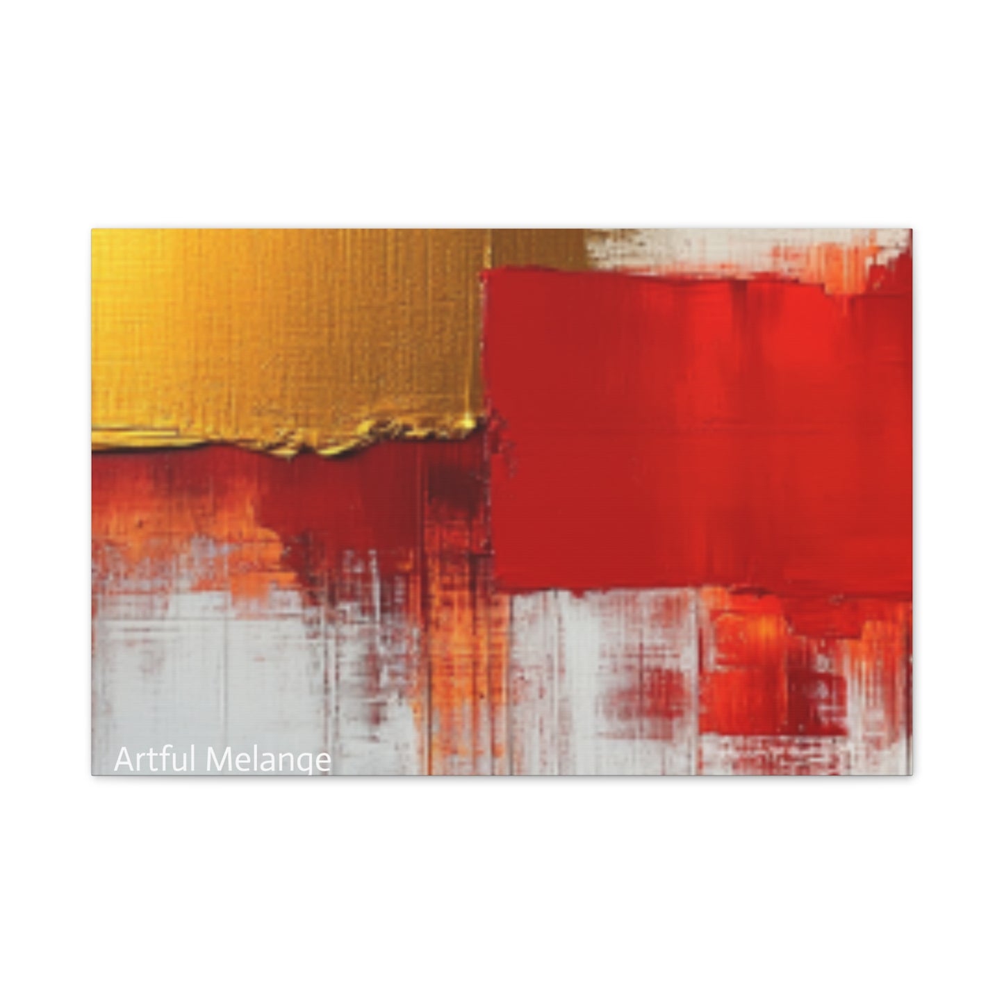 Acrylic Abstract Canvas Print - Homage to the Divine Nine/Red White and Gold 9