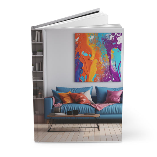 Abstract Elegance: Living Room Harmony Hardcover Journal