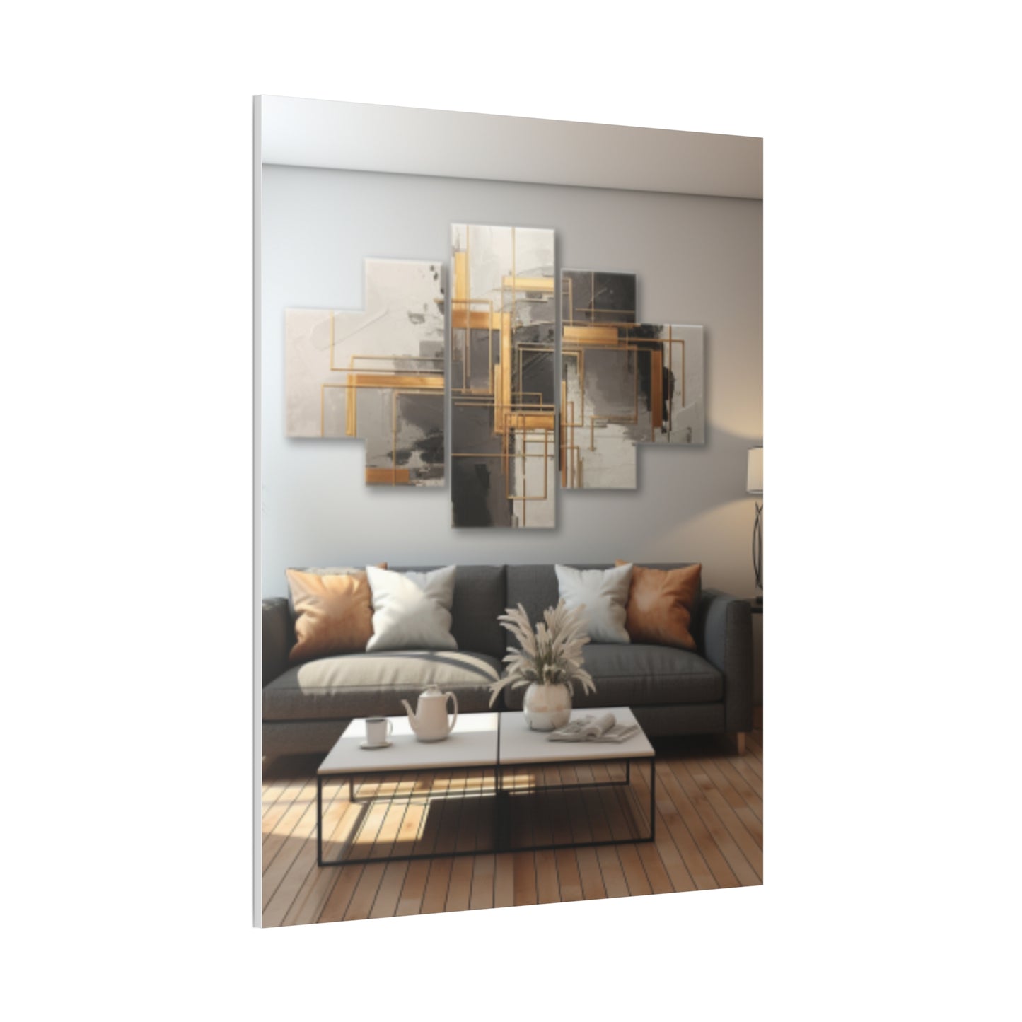 Gold and Black  Elegance: A Symphony of Sophistication Canvas Print