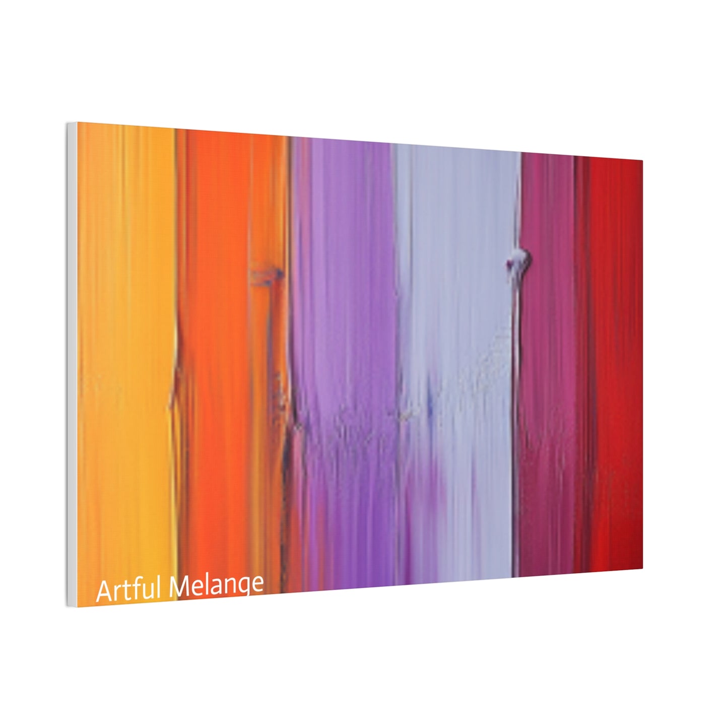 Acrylic Abstract Canvas Print - Homage to the Divine Nine/Red White Purple and Gold 5