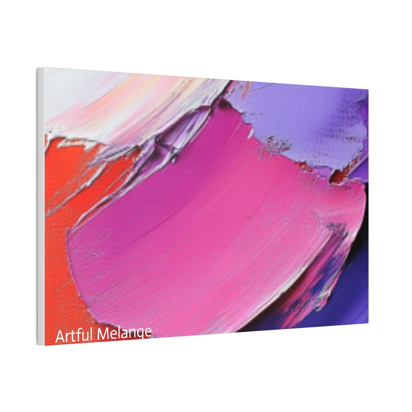 Acrylic Abstract Canvas Print - Homage to the Divine Nine/Red White Purple and Gold 10