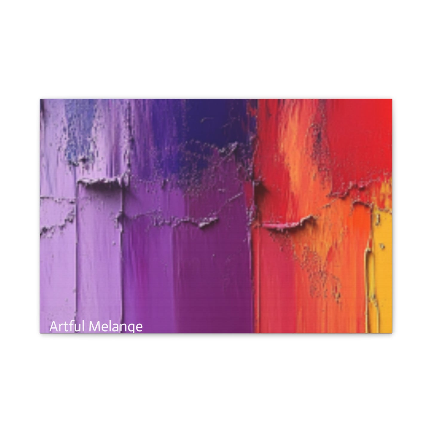 Acrylic Abstract Canvas Print - Homage to the Divine Nine/Red White Purple and Gold 4