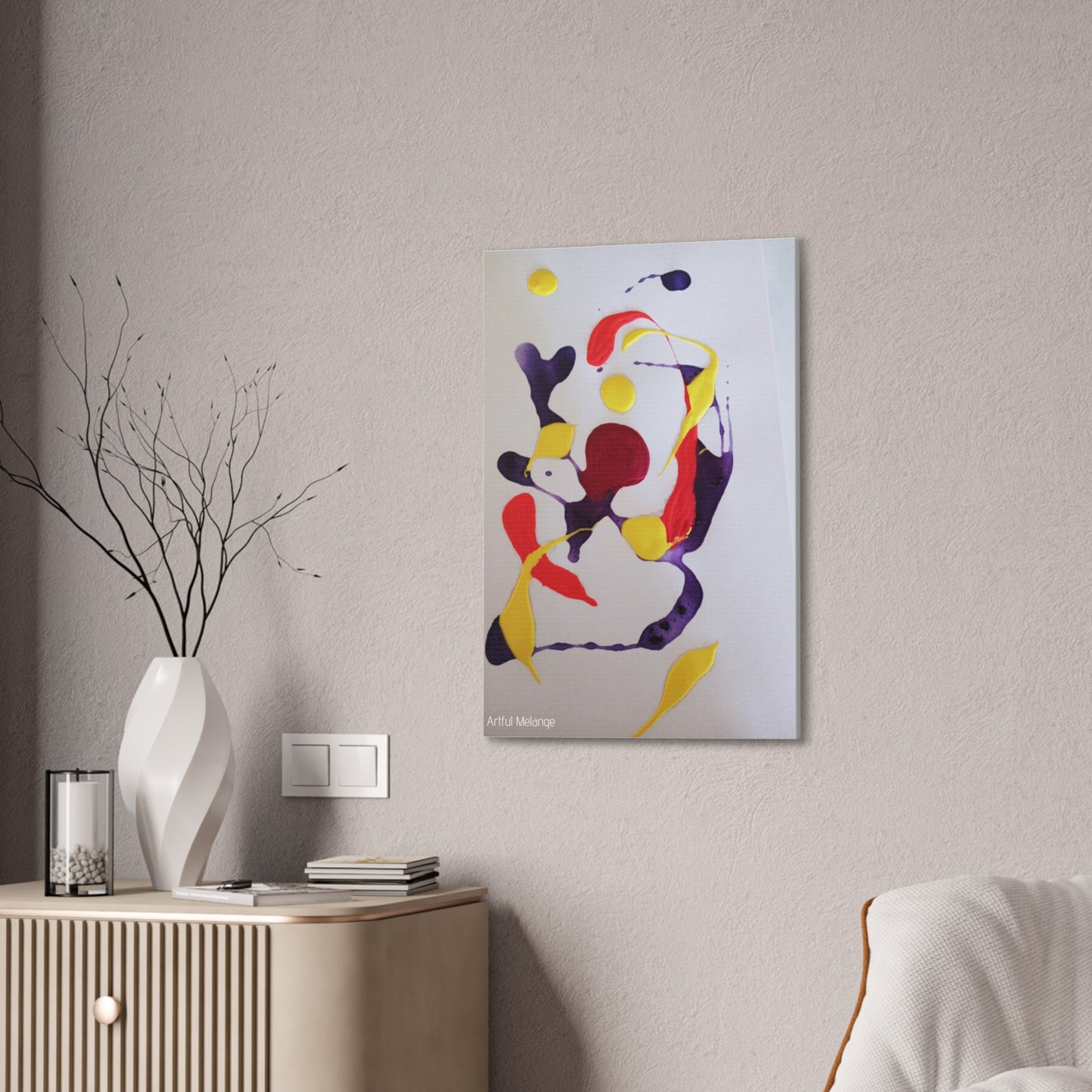 Primary Elegance: A Symphony of Sophistication Canvas Print