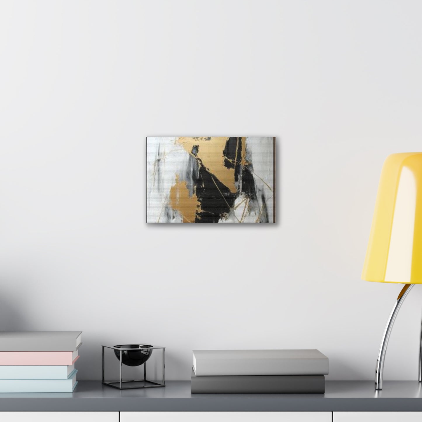 Gold and Black Elegance: A Symphony of Sophistication Canvas Print