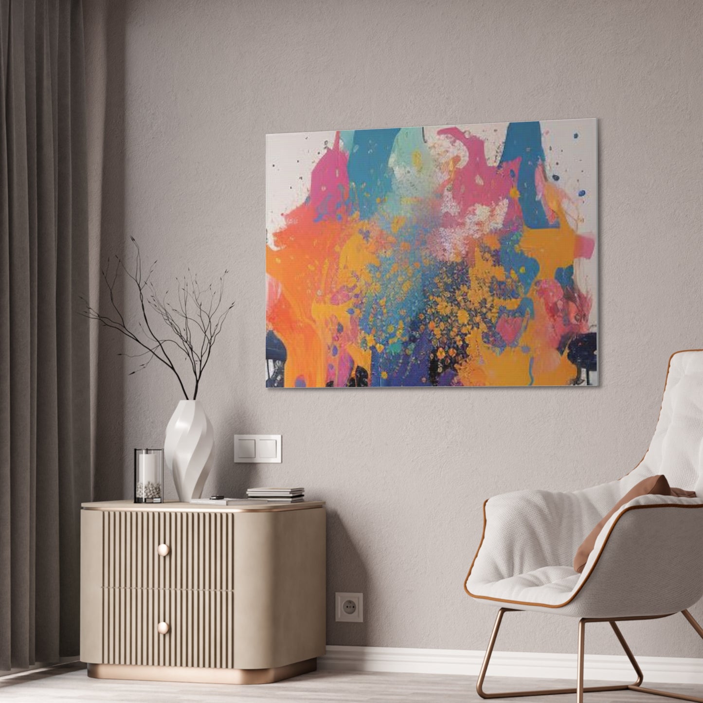 Primary Elegance: A Symphony of Sophistication Canvas Print