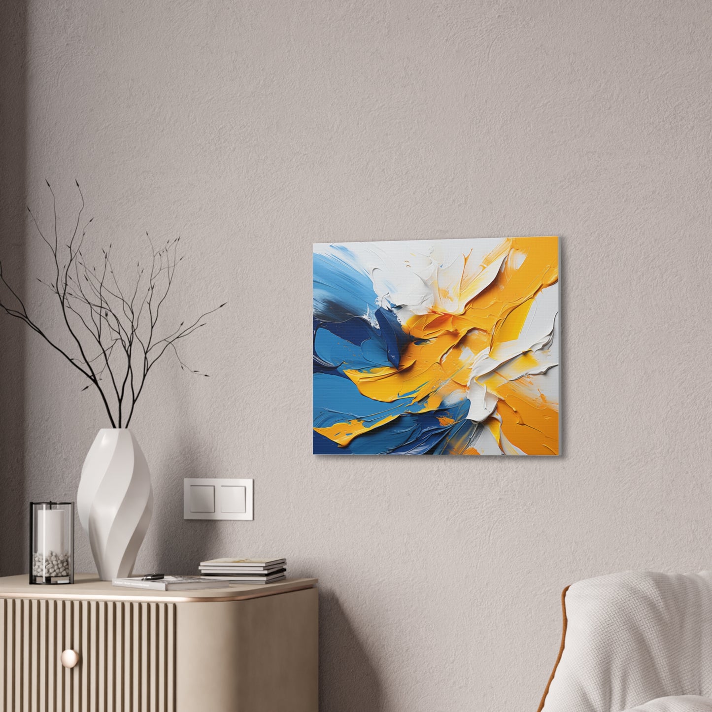 Timeless Elegance: Refined Vibrant Hues Canvas Print for Sophisticated Living Spaces