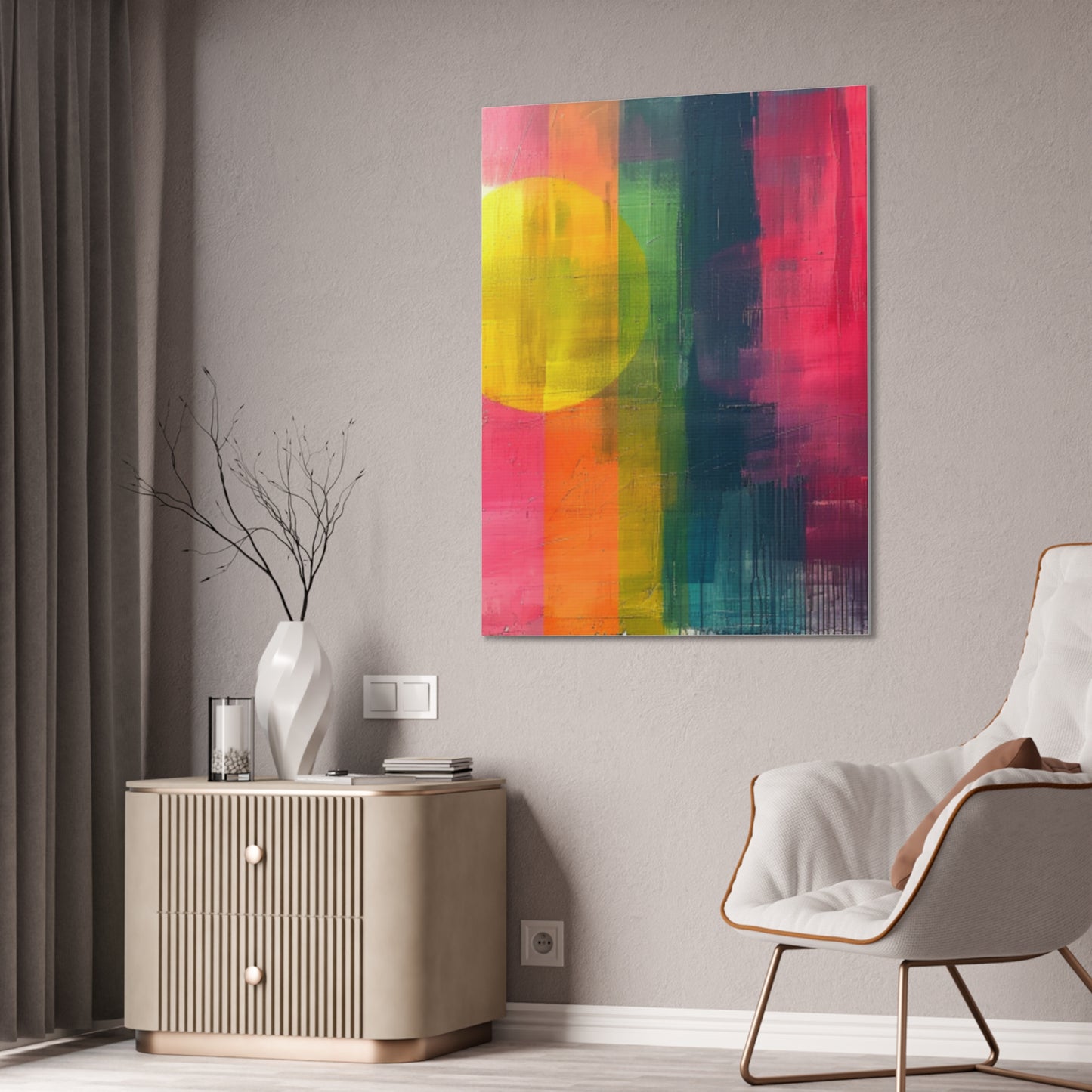 Primary Elegance: A Symphony of Sophistication Canvas Print