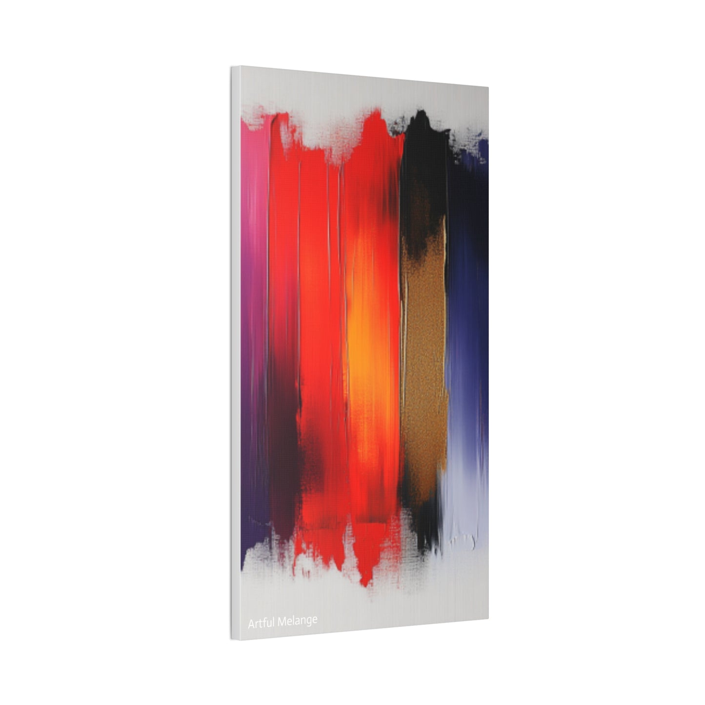 Acrylic Abstract Canvas Print - Homage to the Divine Nine/Red White Purple and Gold 3