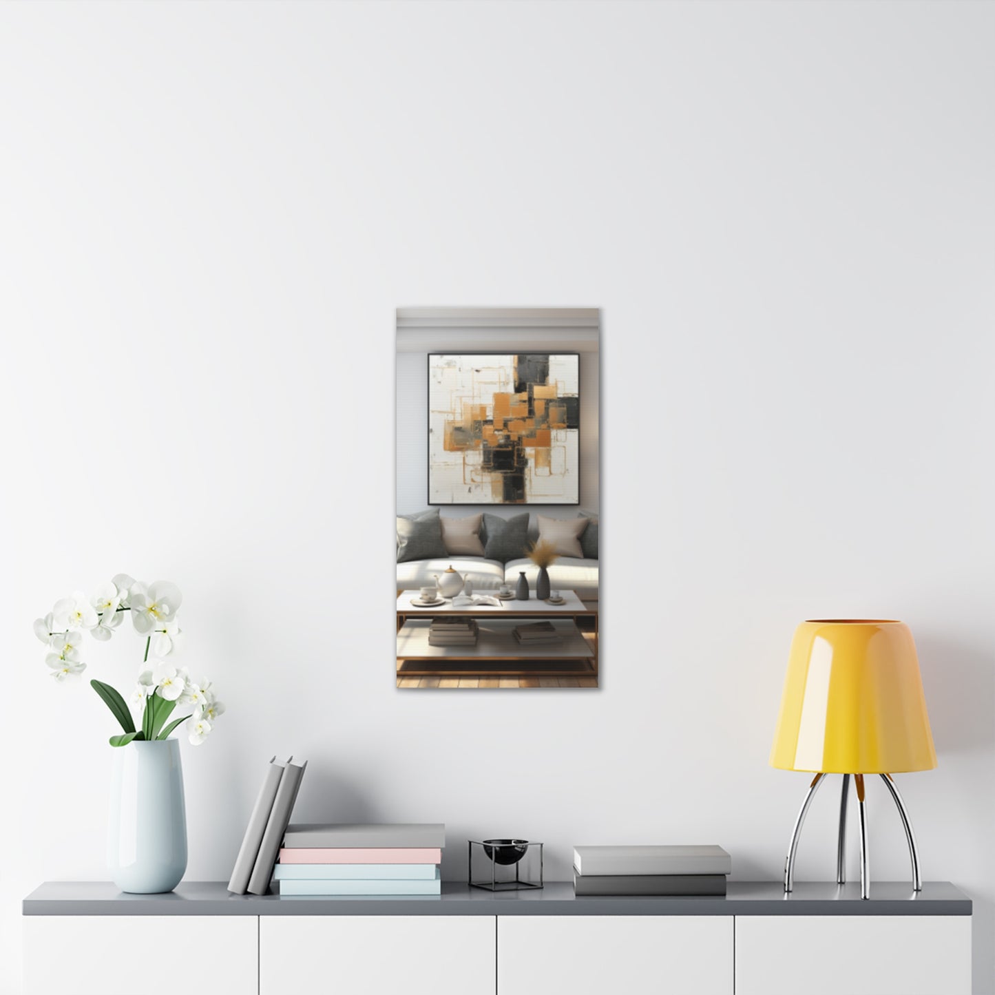 Gold and Black Elegance: A Symphony of Sophistication Canvas Print