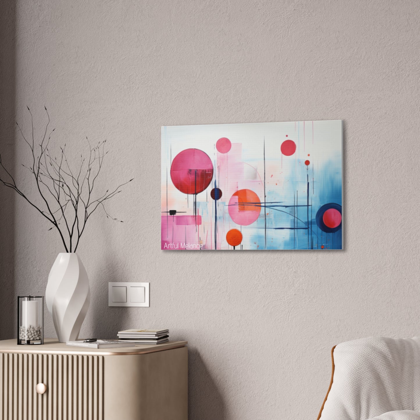 Primary Elegance: A Symphony of Sophistication Canvas Print