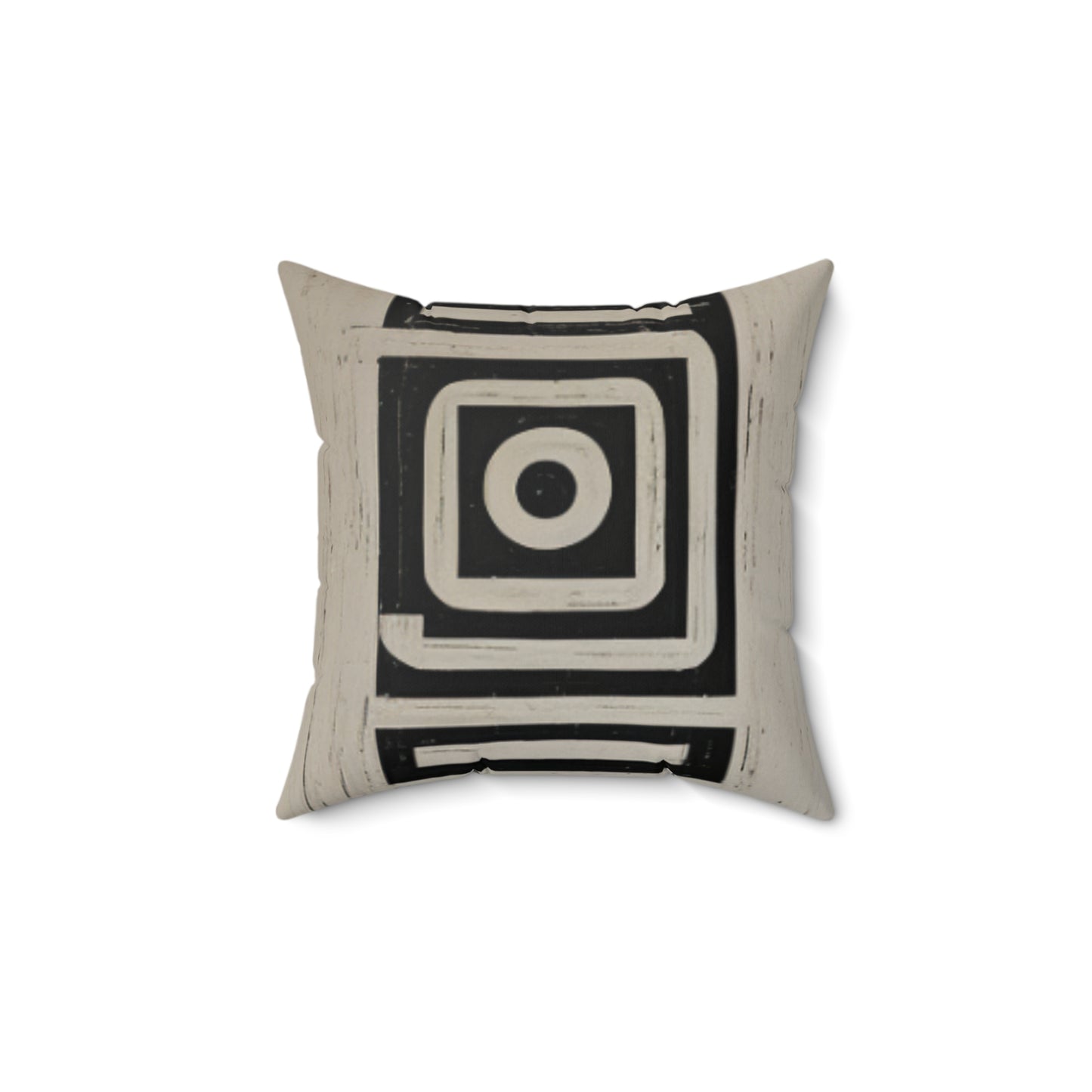 African Mud Cloth Design Square Pillow