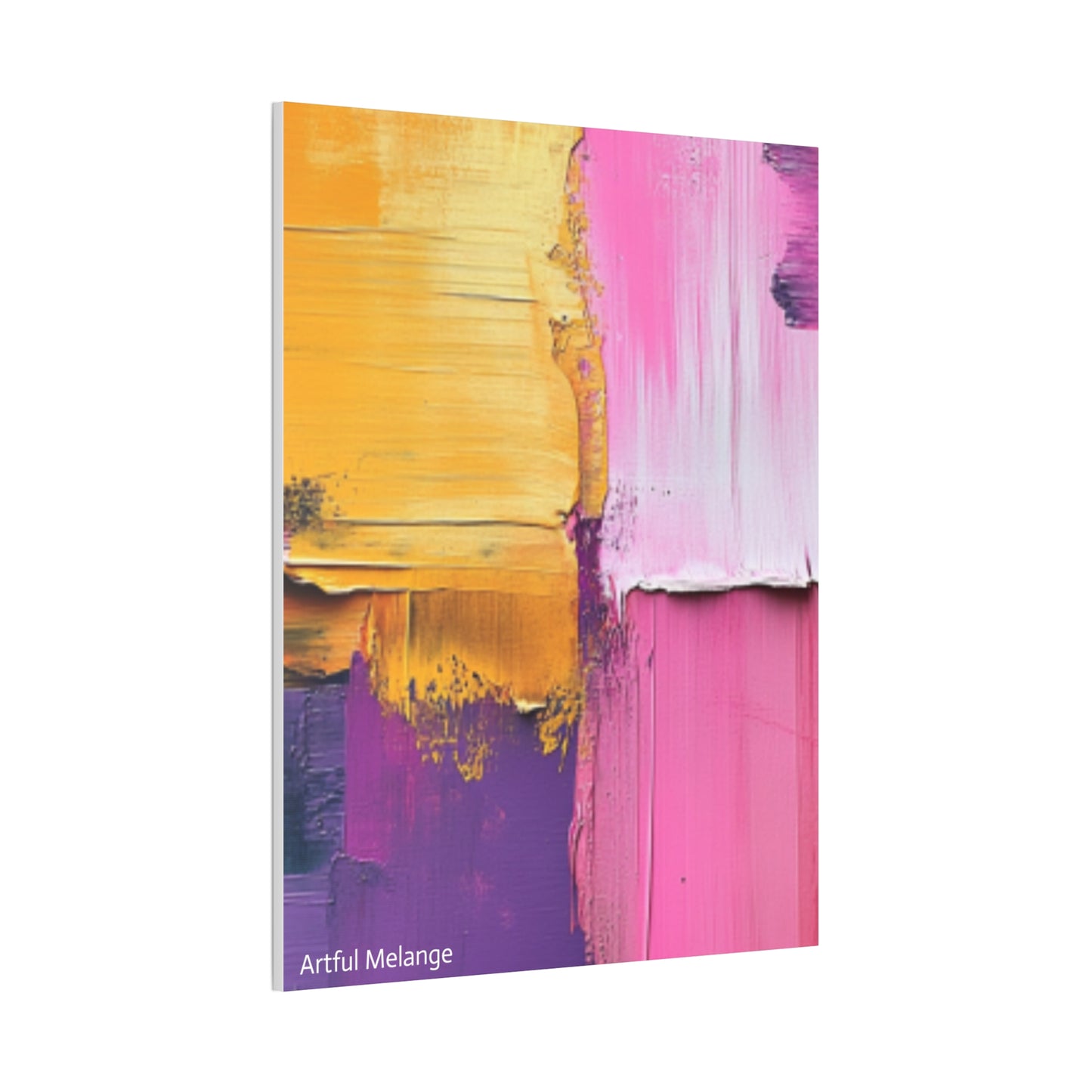 Acrylic Abstract Canvas Print - Homage to the Divine Nine/Gold Purple Pink and Green 5