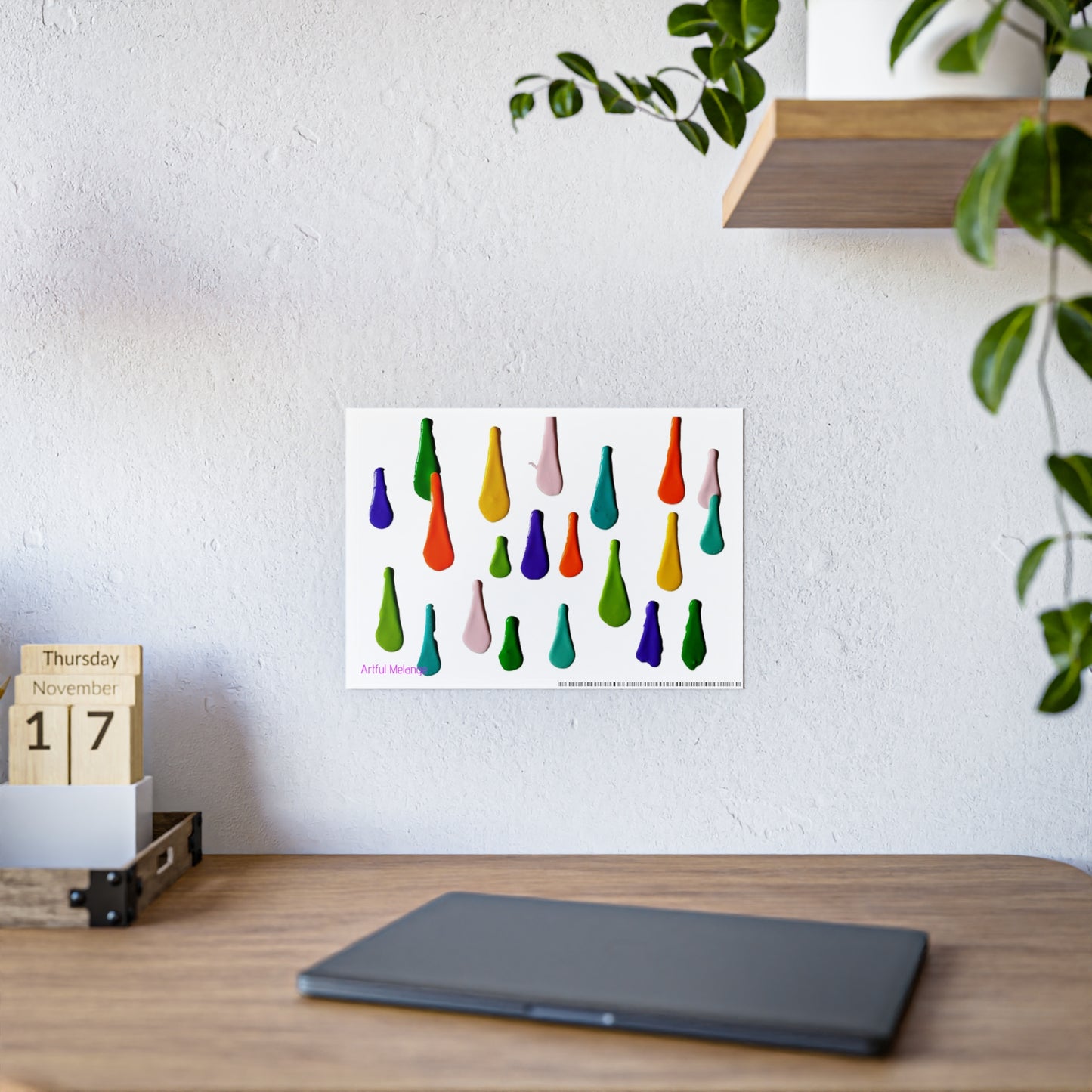 Gleaming Acrylic Abstract Poster: A Spectrum of Colorful Elegance