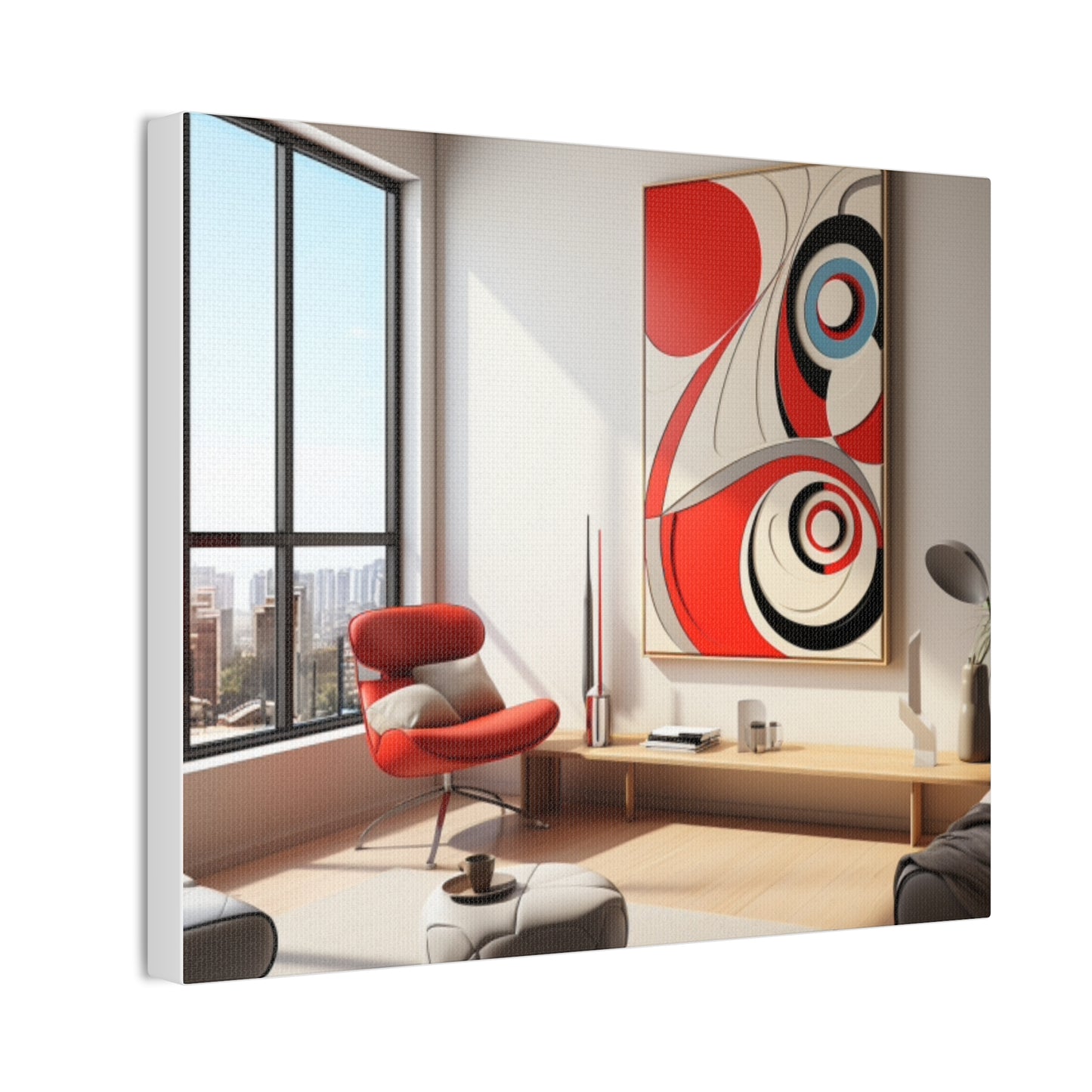 Crimson Elegance: A Symphony of Sophistication Canvas Print