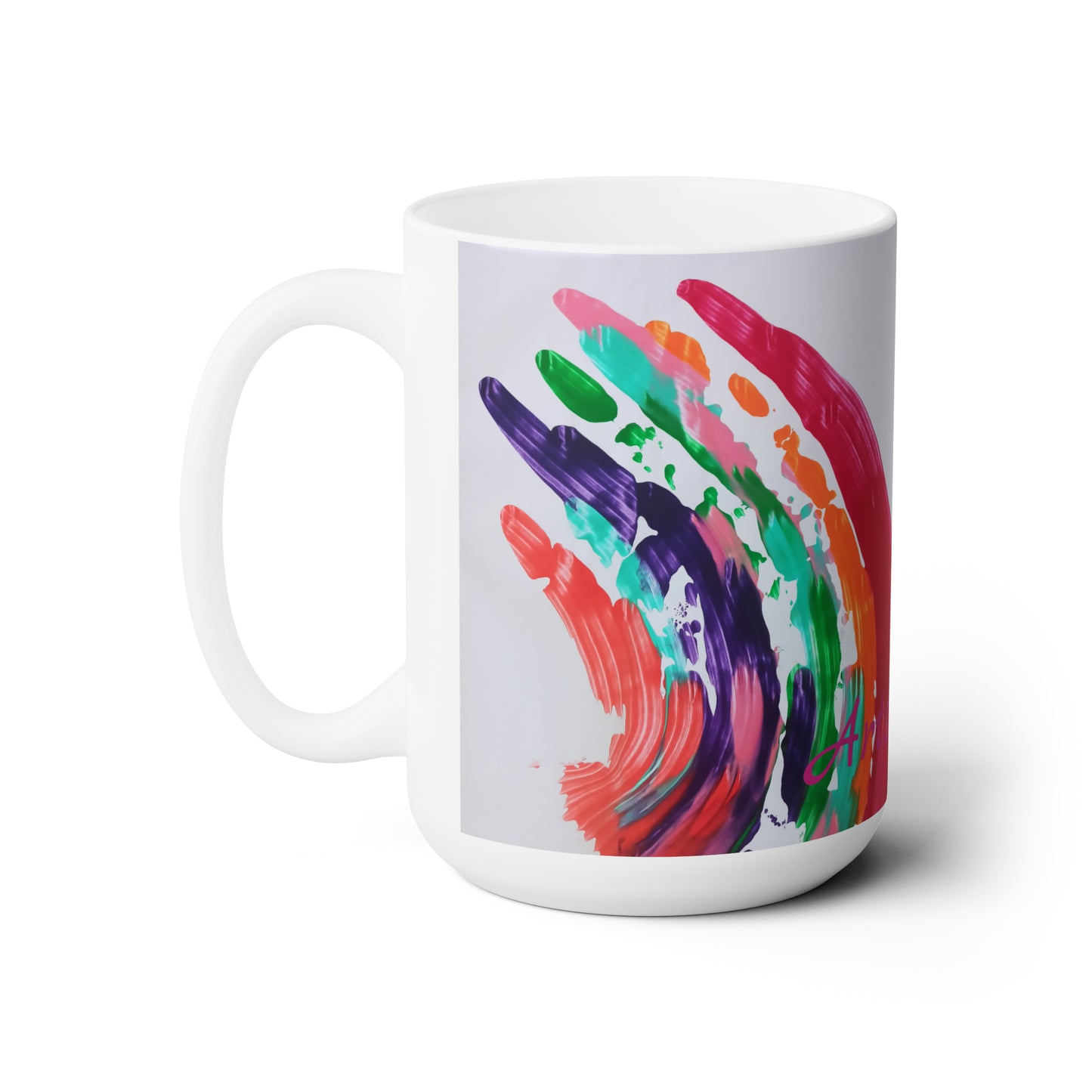 Artsy Pour Ceramic Mug 15oz