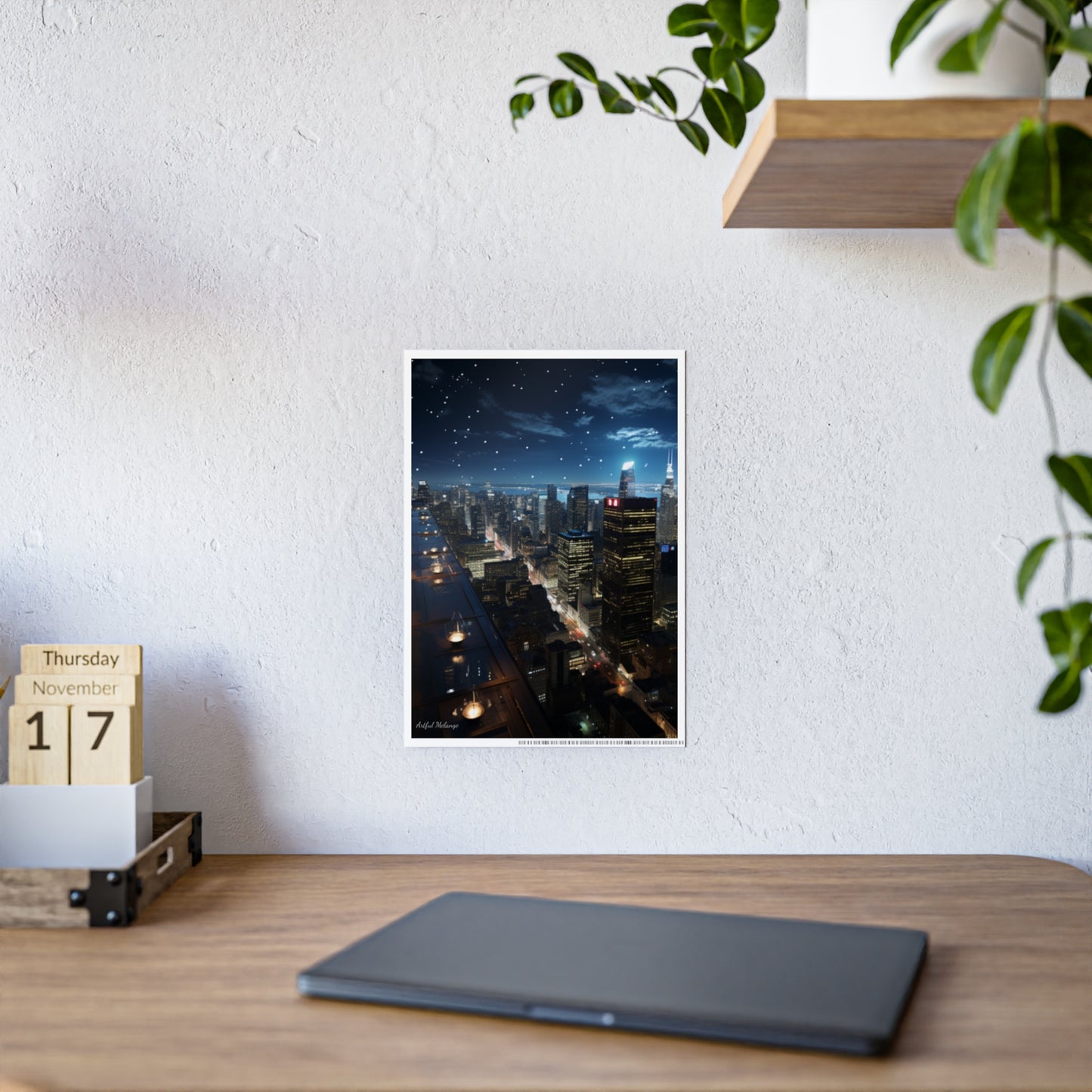 Skyline Vista: Hyper-Realistic 3D Cityscape Posters