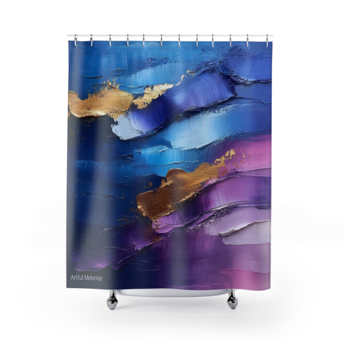 Copy of Canvas Cascade: Abstract Acrylic Art Shower Curtain Collection