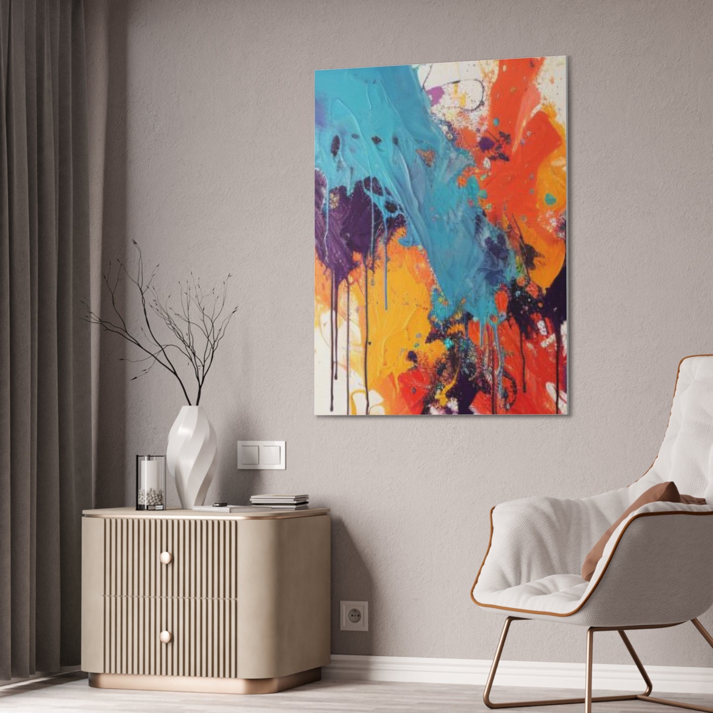 Primary Elegance: A Symphony of Sophistication Canvas Print