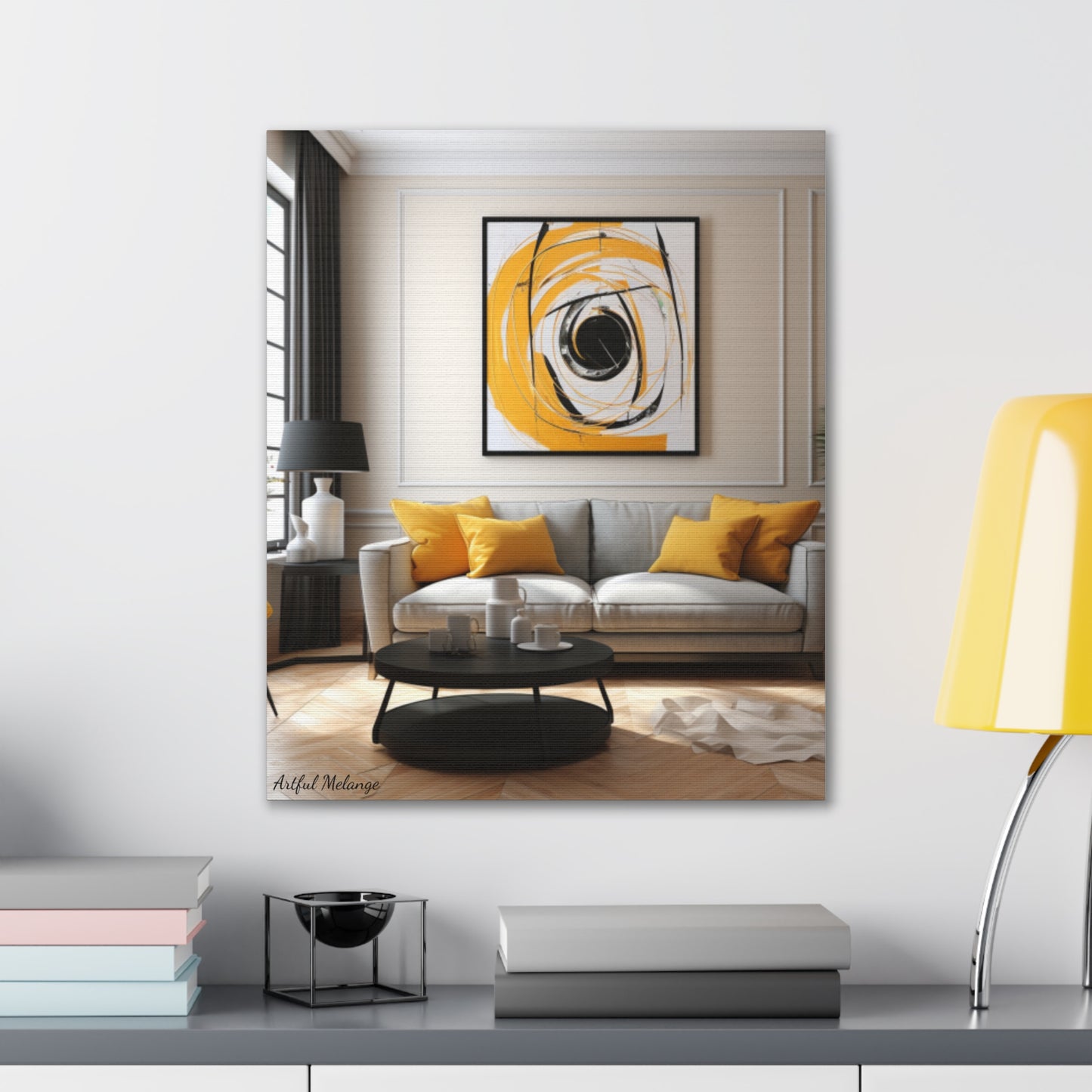 Timeless Elegance: Refined Yellow Hues Canvas Print for Sophisticated Living Spaces