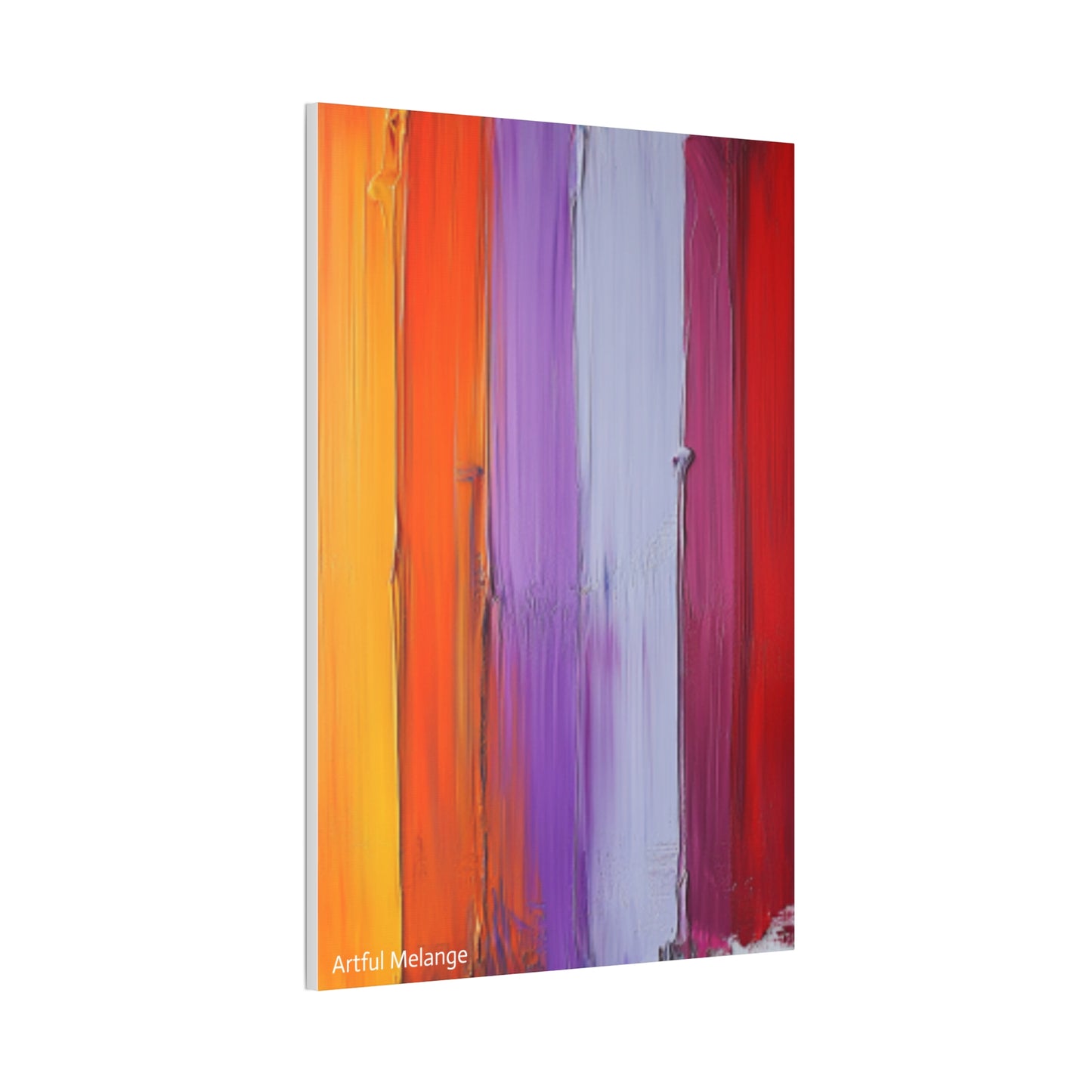 Acrylic Abstract Canvas Print - Homage to the Divine Nine/Red White Purple and Gold 5