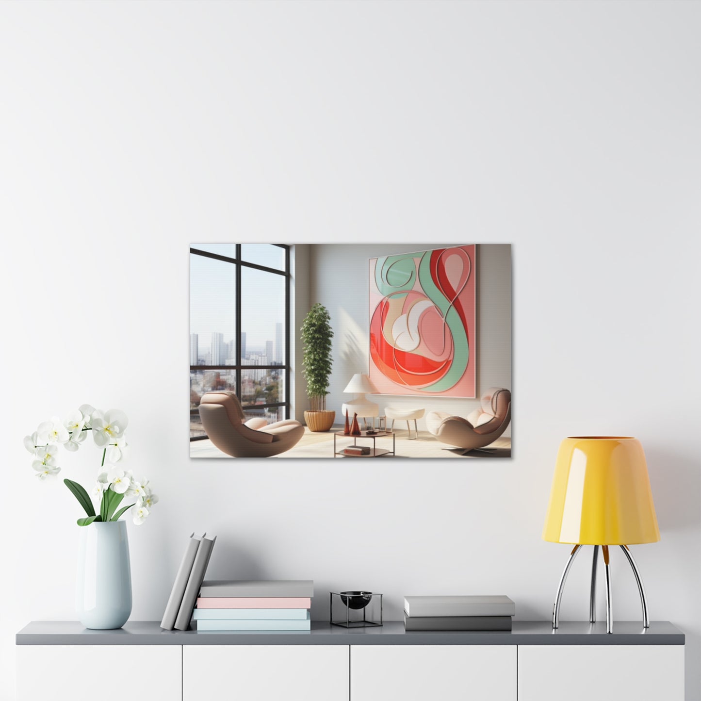 Timeless Elegance: Refined Pink Hues Canvas Print for Sophisticated Living Spaces