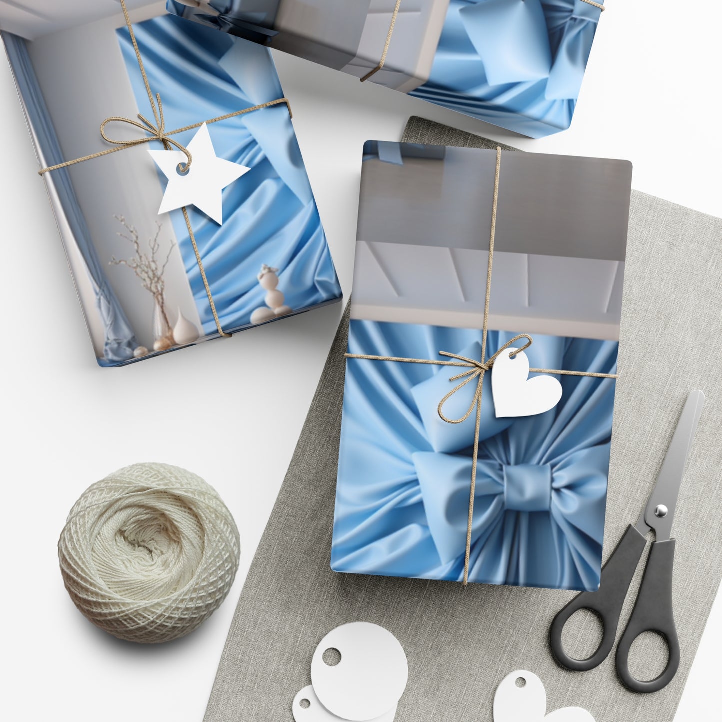 Elegant Blue Holiday Wrapping Paper Collection – Elevate Your Gifts with Sophisticated Style