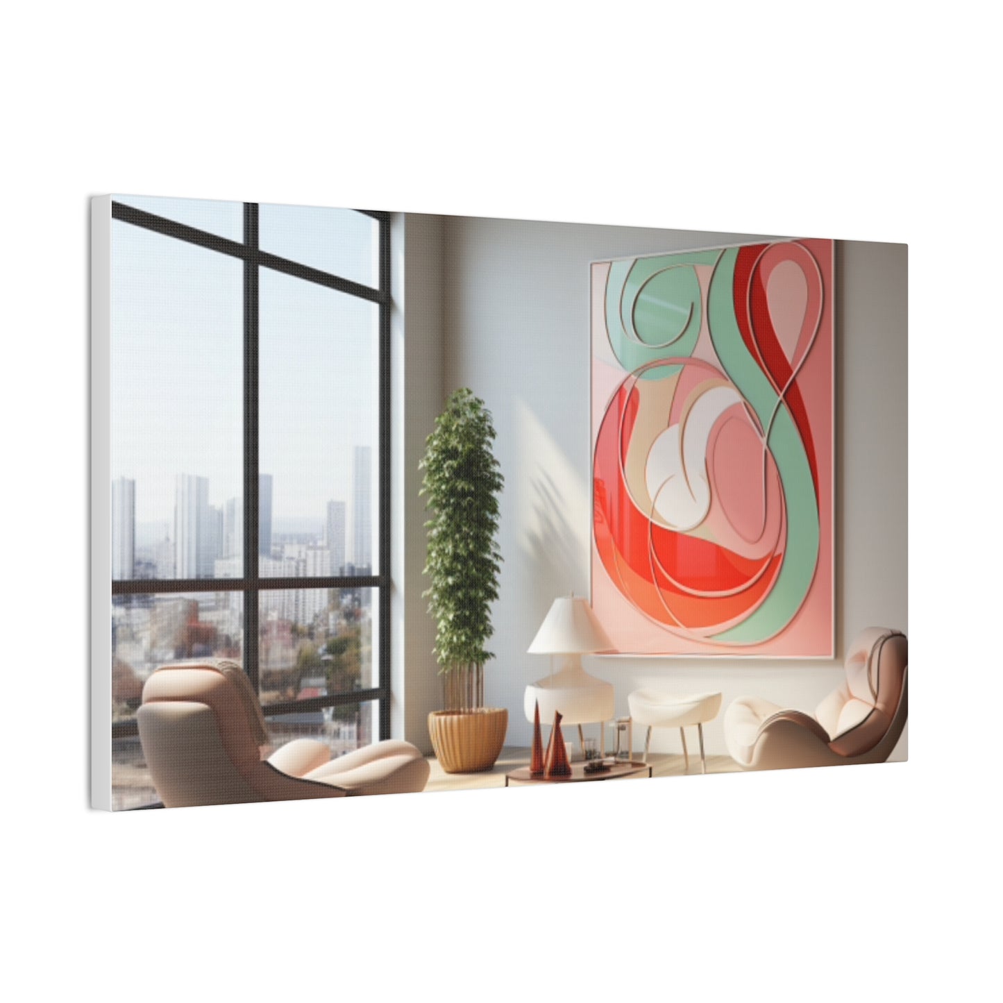 Timeless Elegance: Refined Pink Hues Canvas Print for Sophisticated Living Spaces