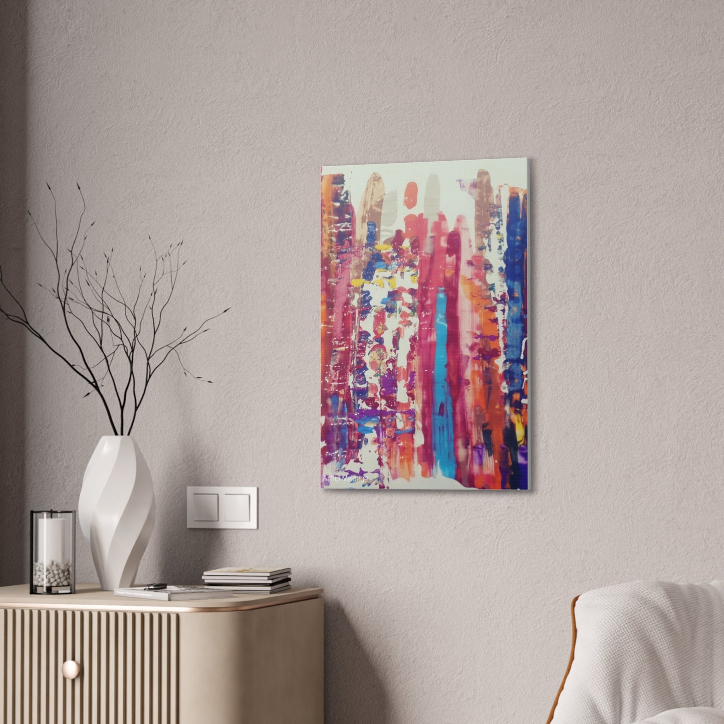 Primary Elegance: A Symphony of Sophistication Canvas Print