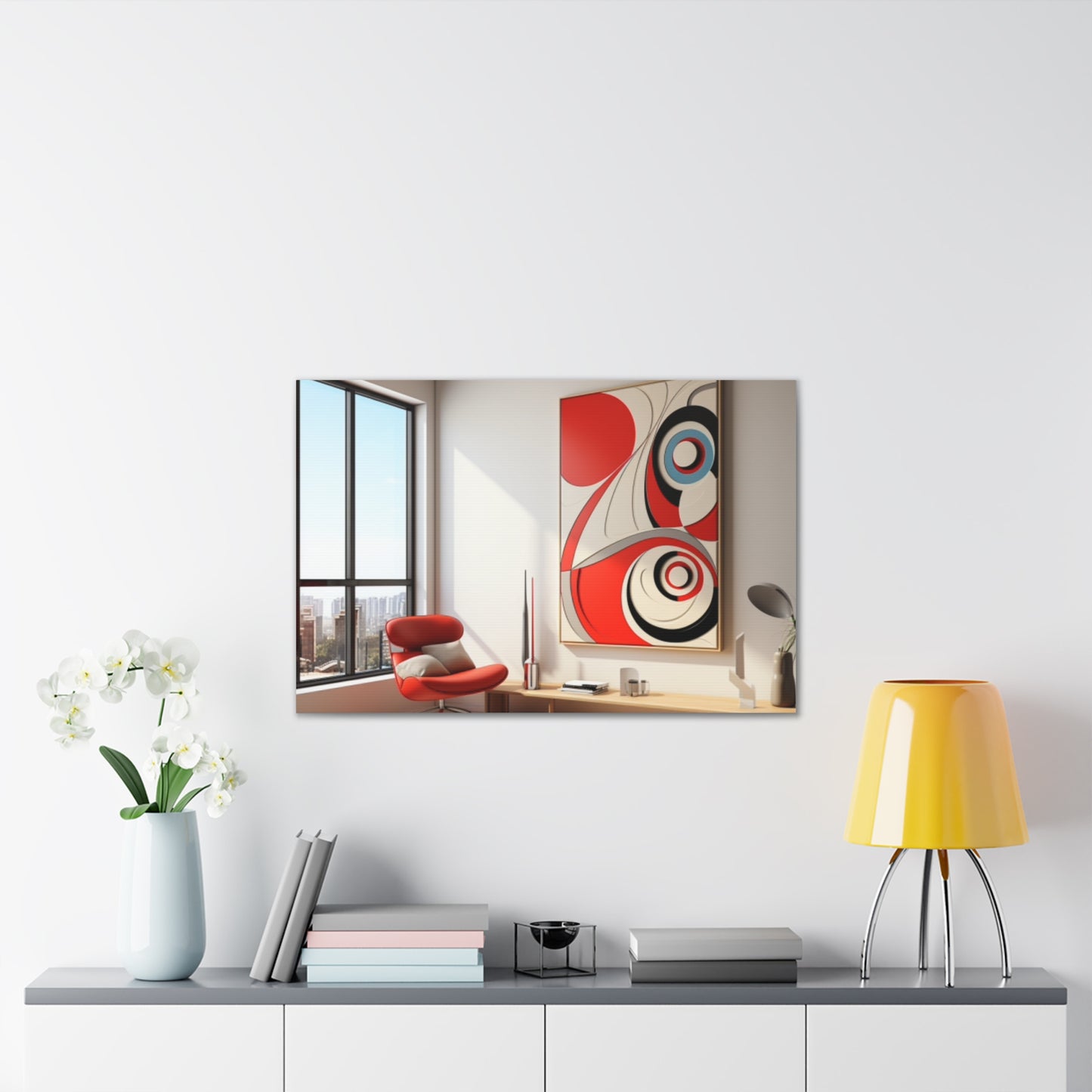 Crimson Elegance: A Symphony of Sophistication Canvas Print