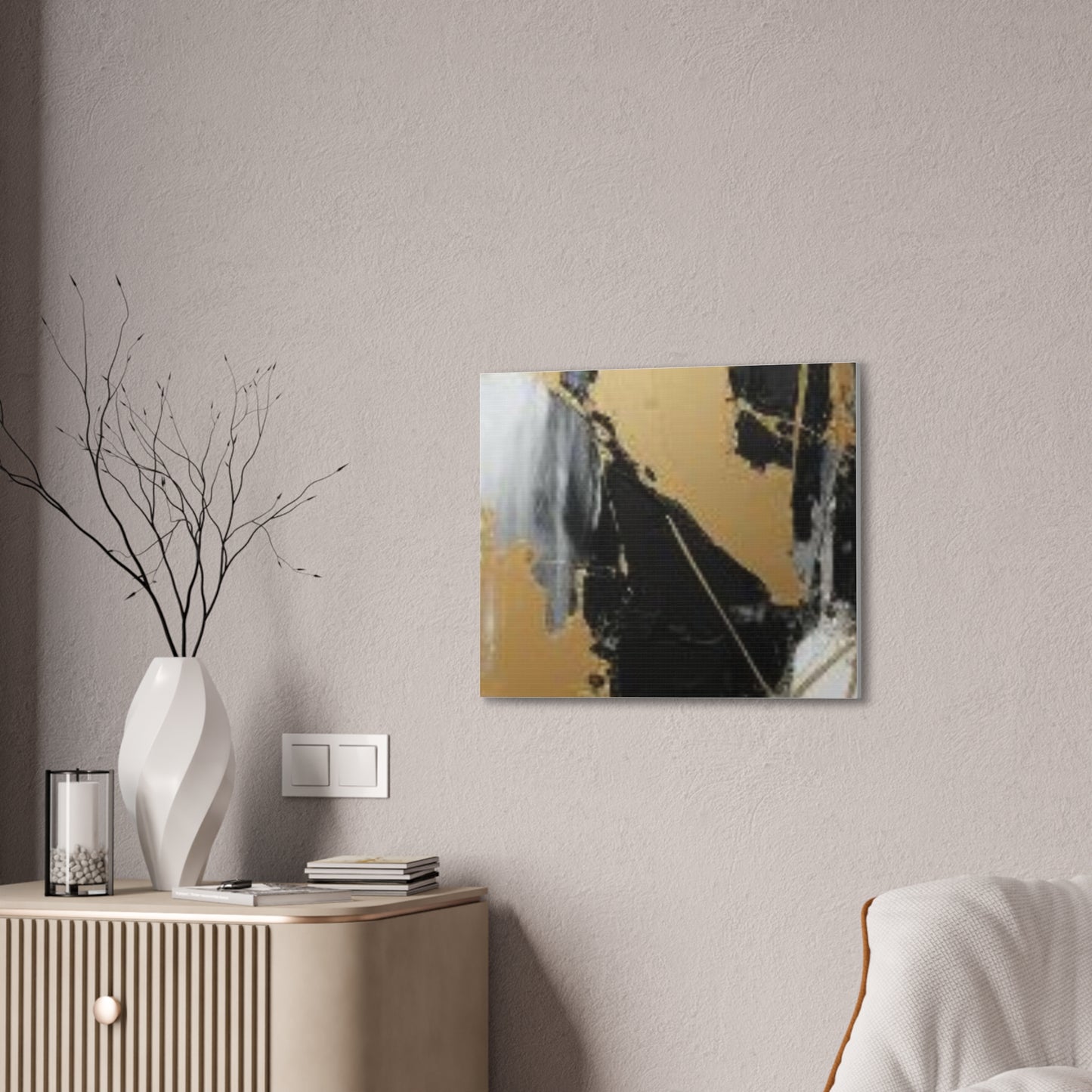 Gold and Black Elegance: A Symphony of Sophistication Canvas Print