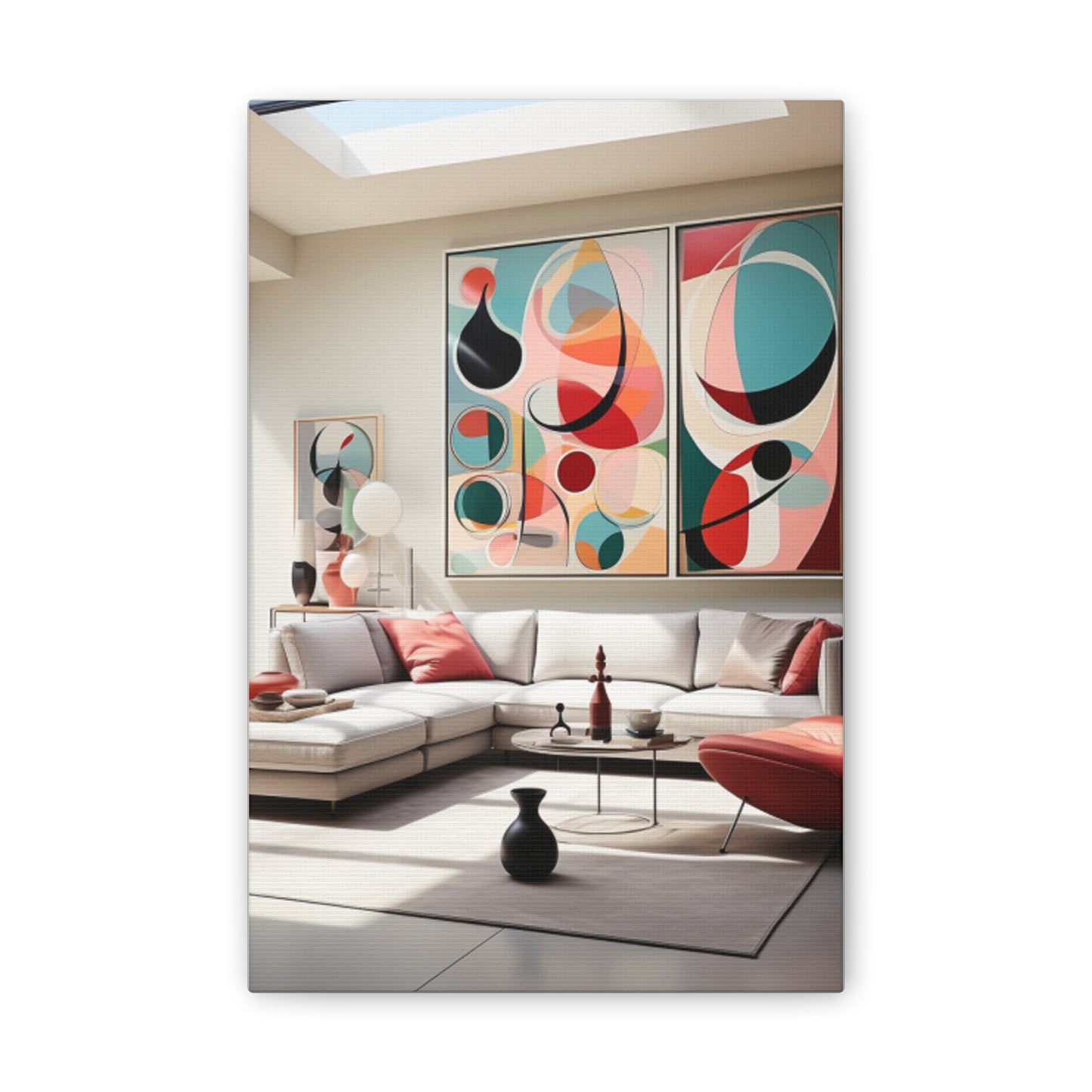 Timeless Elegance: Refined Pink Hues Canvas Print for Sophisticated Living Spaces