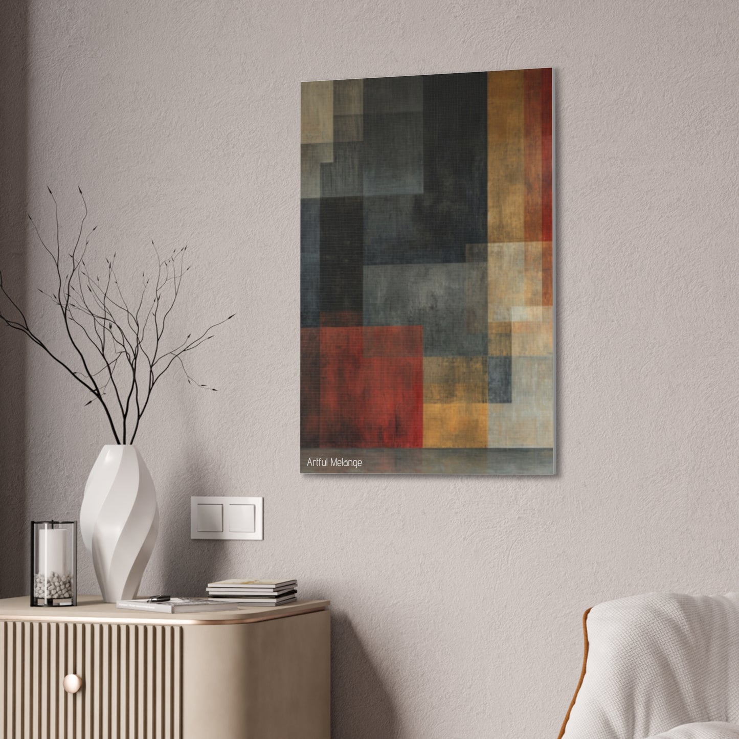 Primary Elegance: A Symphony of Sophistication Canvas Print