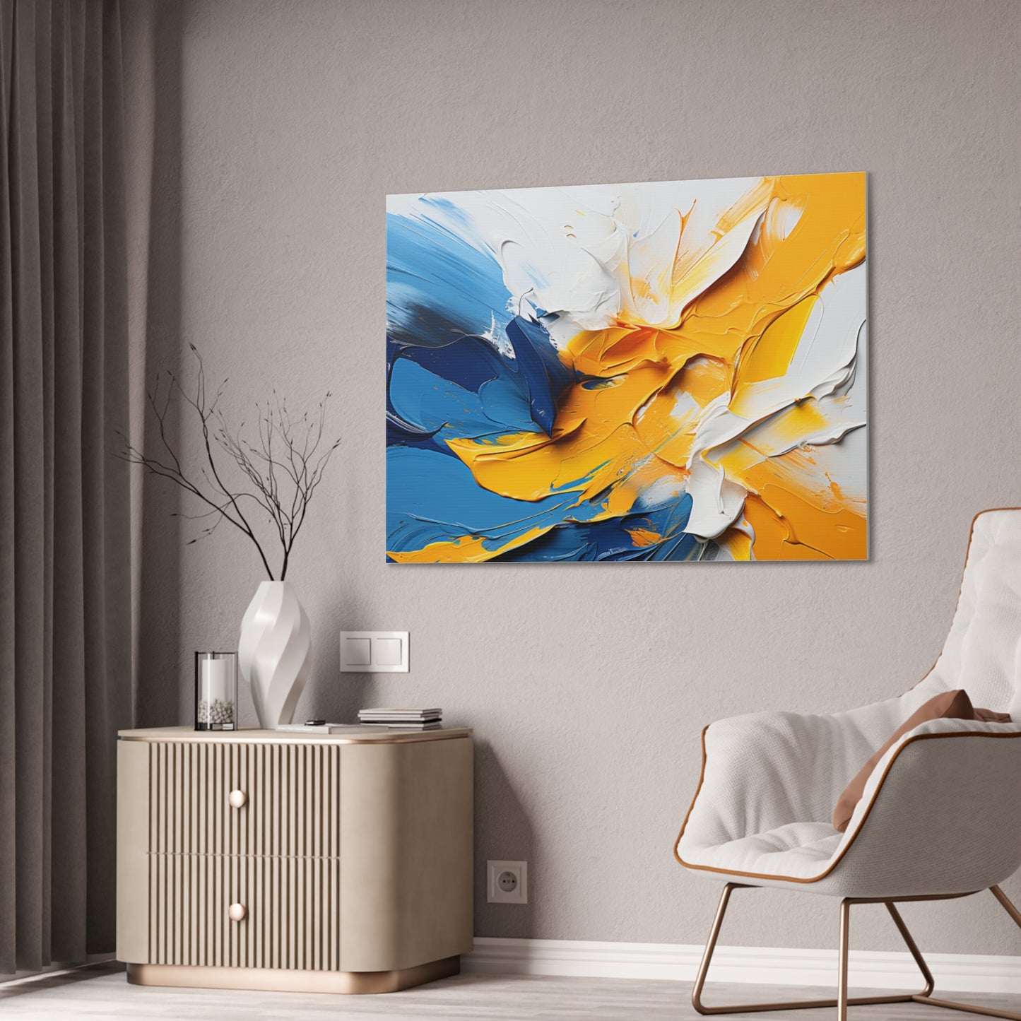 Timeless Elegance: Refined Vibrant Hues Canvas Print for Sophisticated Living Spaces