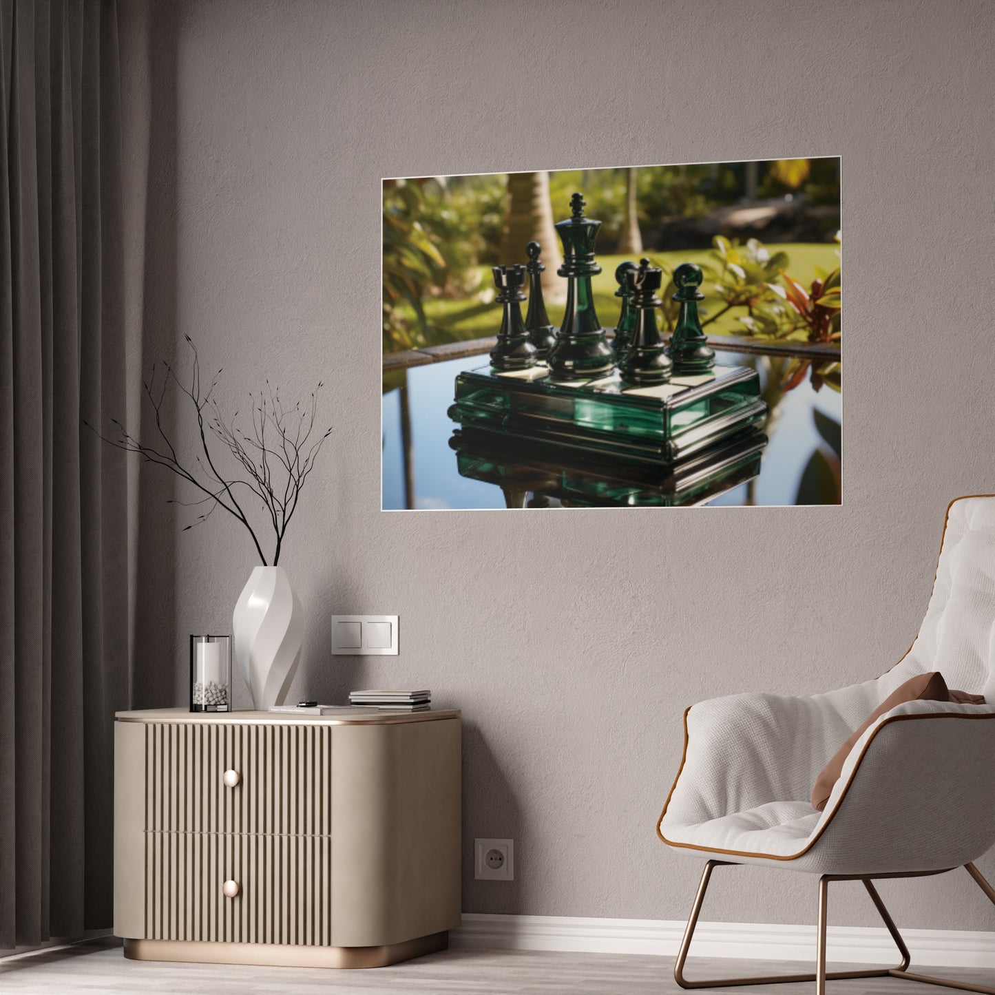 Grandmaster Majesty- Chess Set Poster Print Series