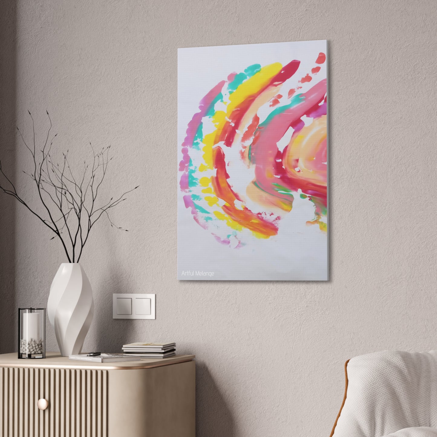 Primary Elegance: A Symphony of Sophistication Canvas Print