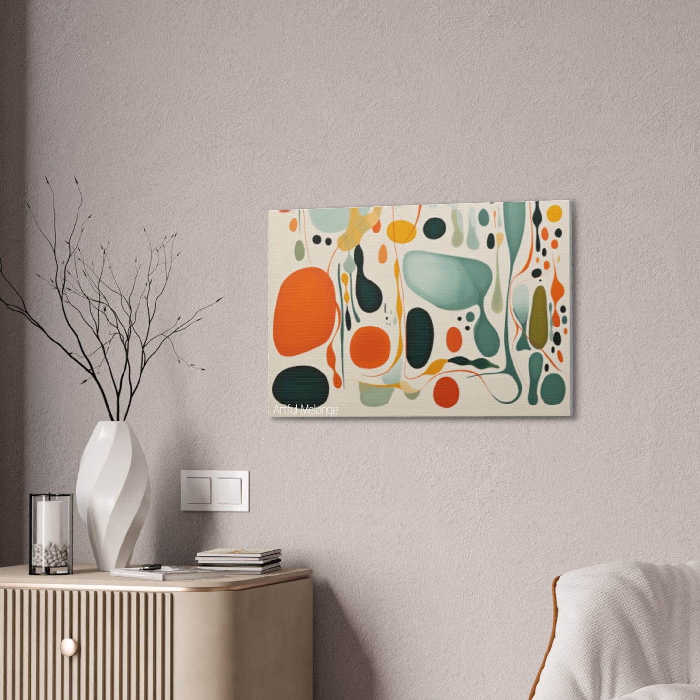 Primary Elegance: A Symphony of Sophistication Canvas Print