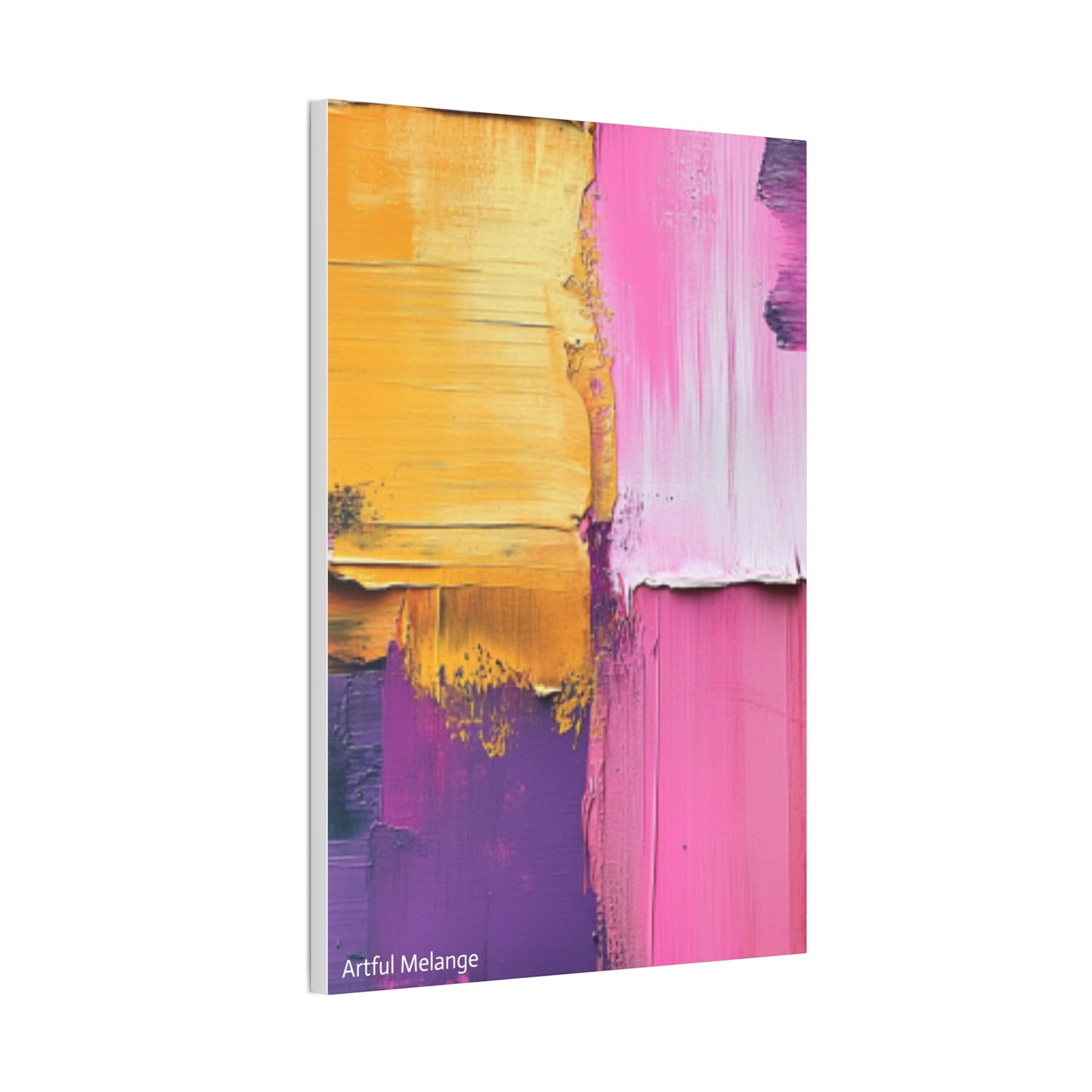 Acrylic Abstract Canvas Print - Homage to the Divine Nine/Gold Purple Pink and Green 5