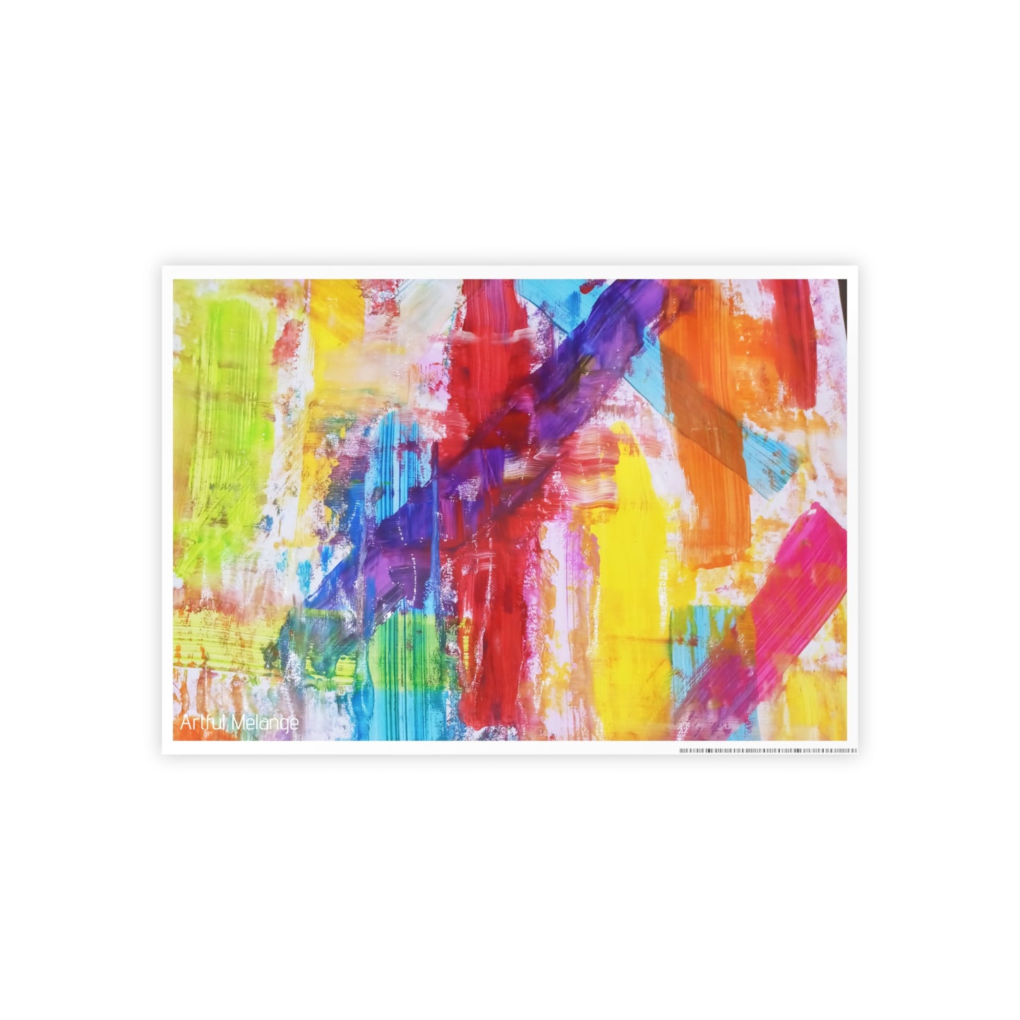 Gleaming Acrylic Abstract Poster: A Spectrum of Colorful Elegance