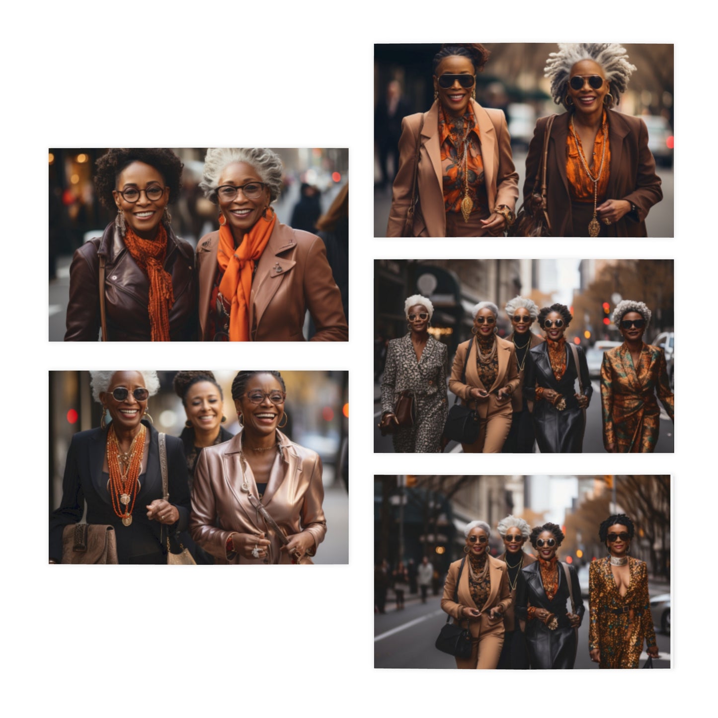 Melanin Muses: Celebrating Galentine's on Park Avenue Notecards(5-Pack)