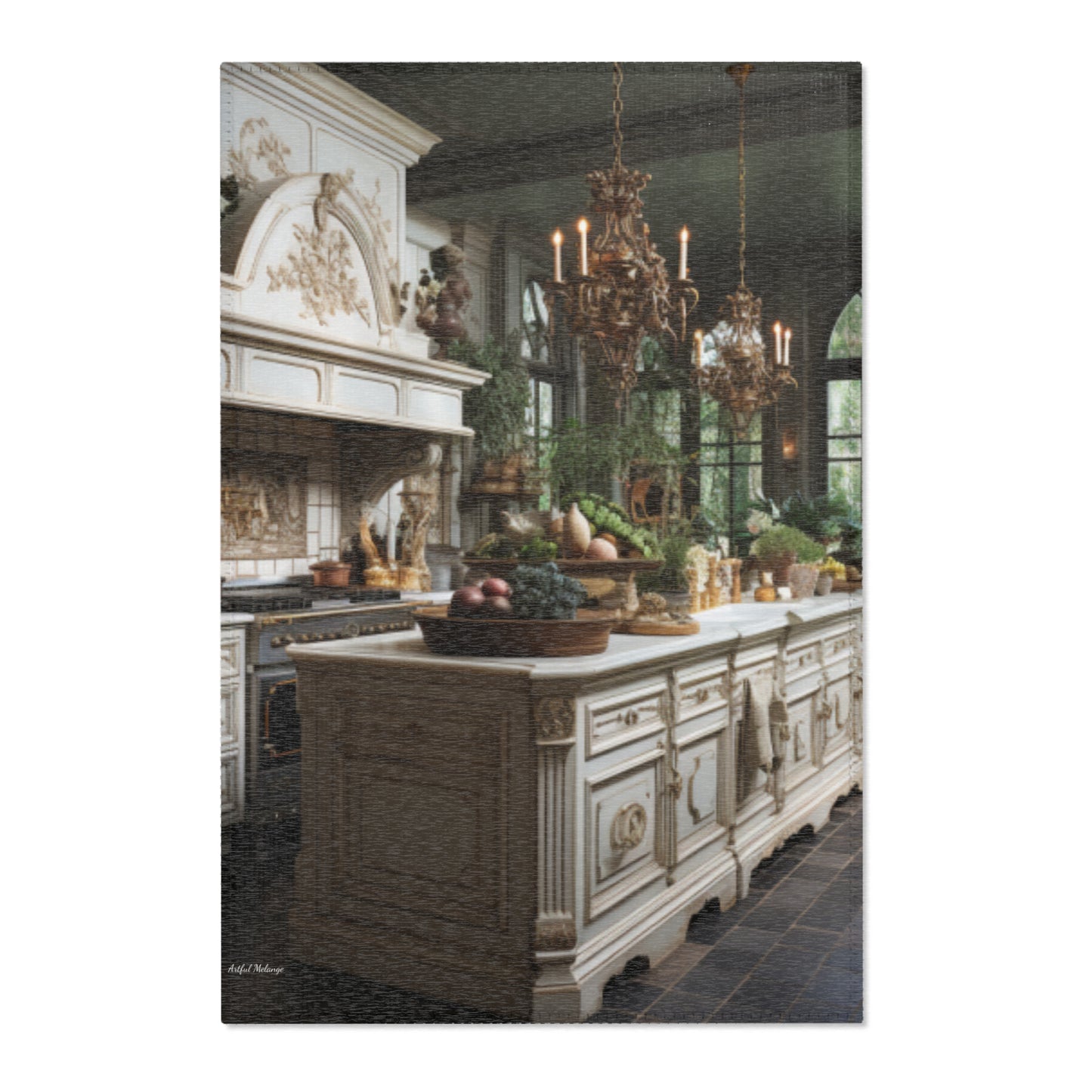 French Country Kitchen Area Rug