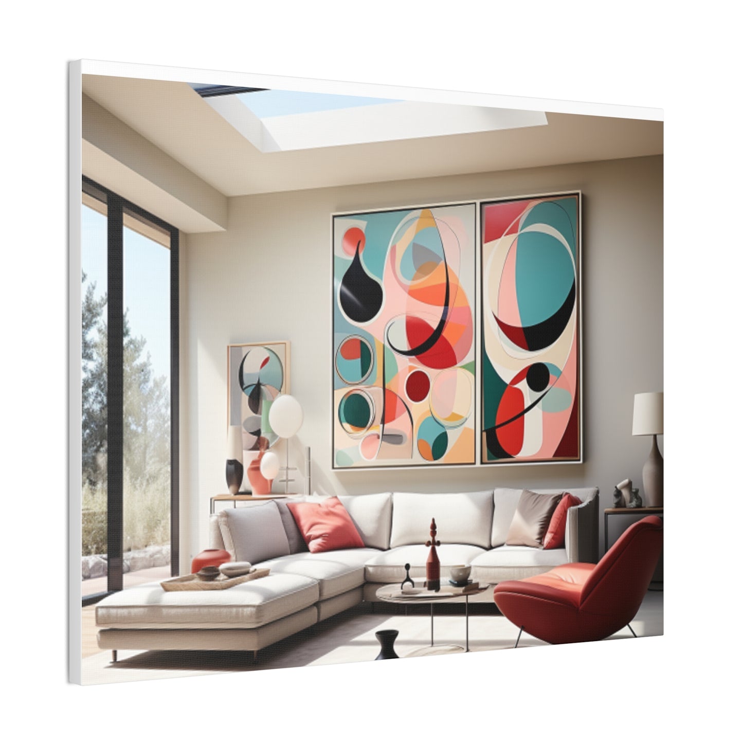 Timeless Elegance: Refined Pink Hues Canvas Print for Sophisticated Living Spaces