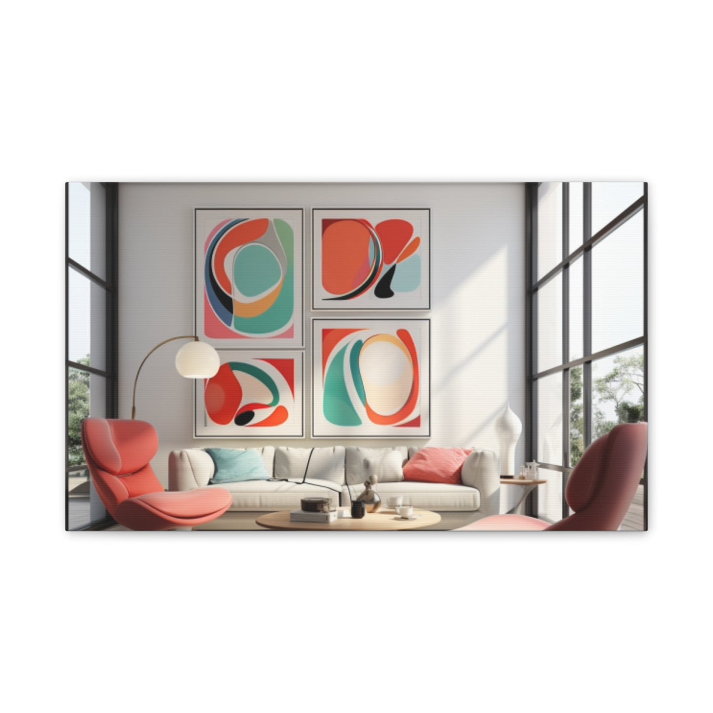 Timeless Elegance: Refined Pink Hues Canvas Print for Sophisticated Living Spaces