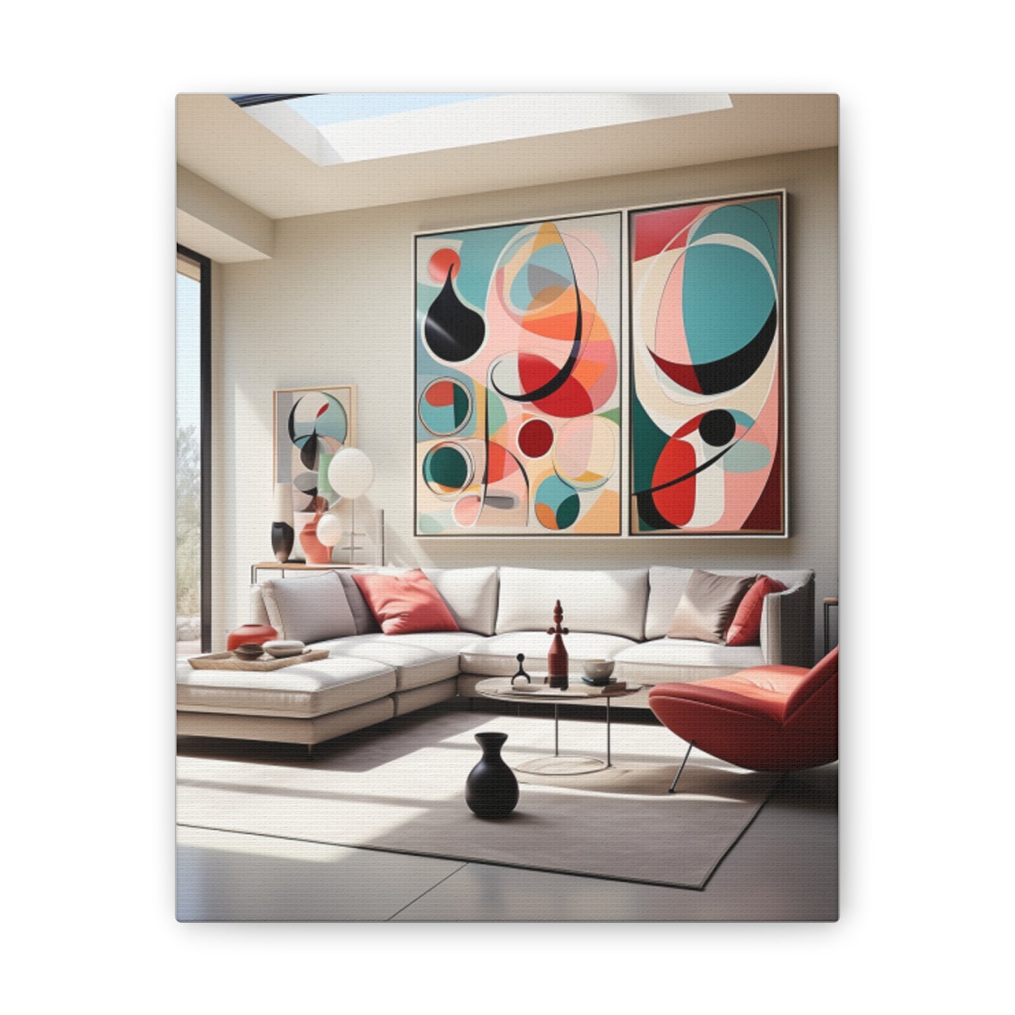 Timeless Elegance: Refined Pink Hues Canvas Print for Sophisticated Living Spaces