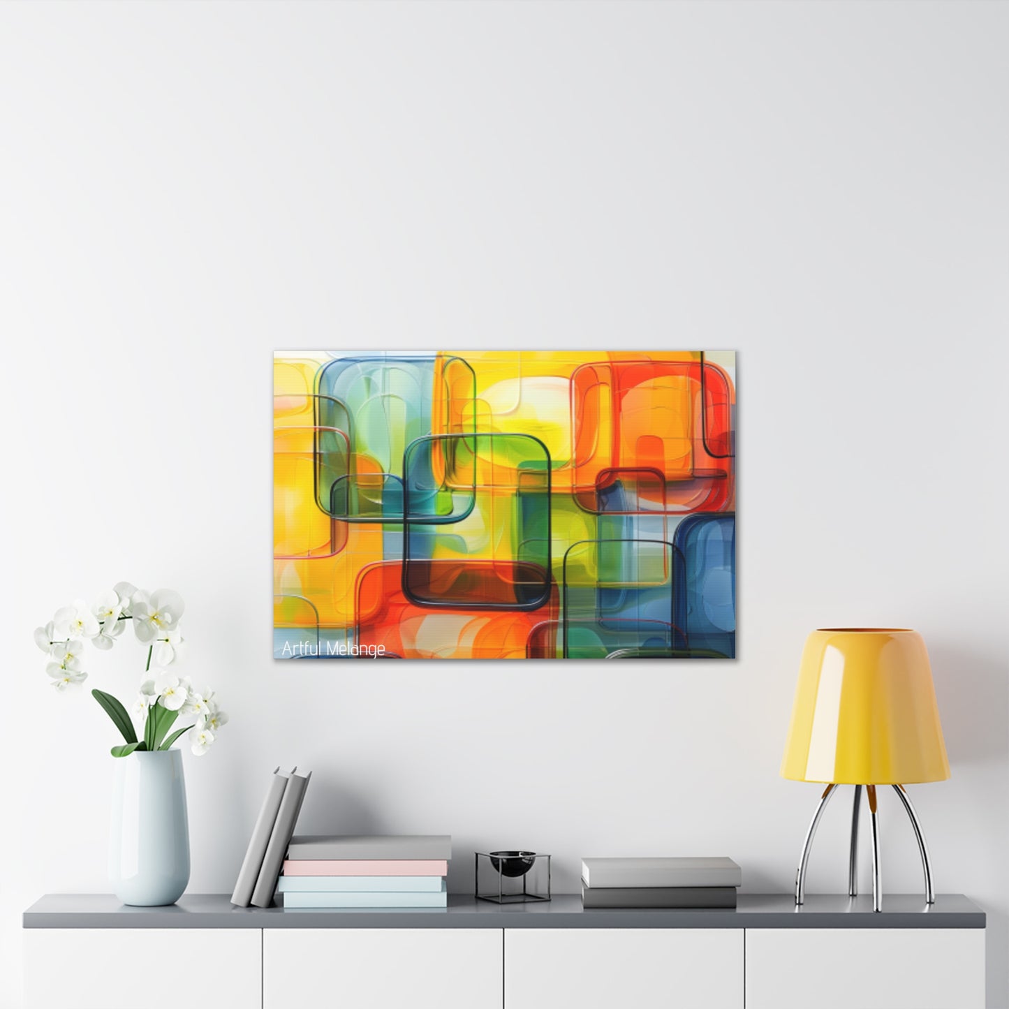 Primary Elegance: A Symphony of Sophistication Canvas Print