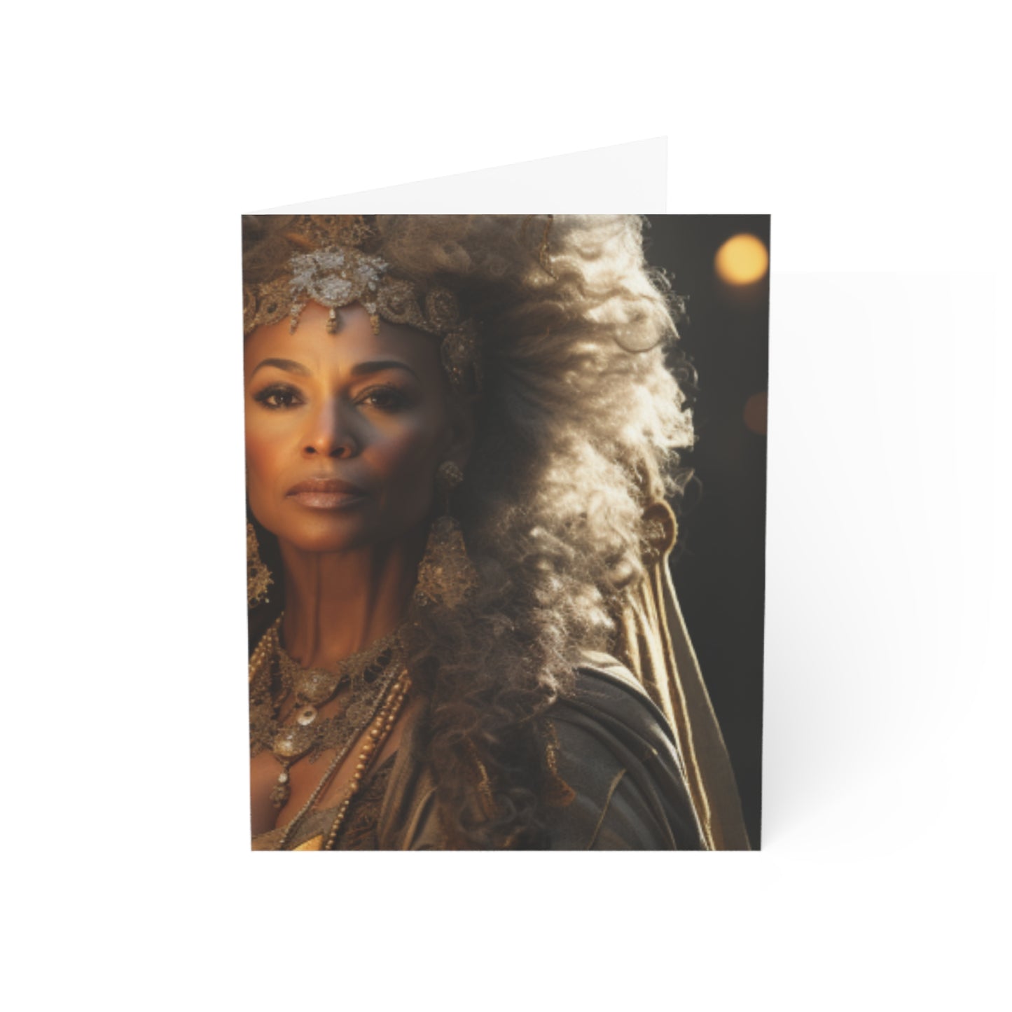 A Tapestry of Grace: Note Cards Showcasing Regal Black Women as African Royalty (1, 10, 30, and 50pcs)