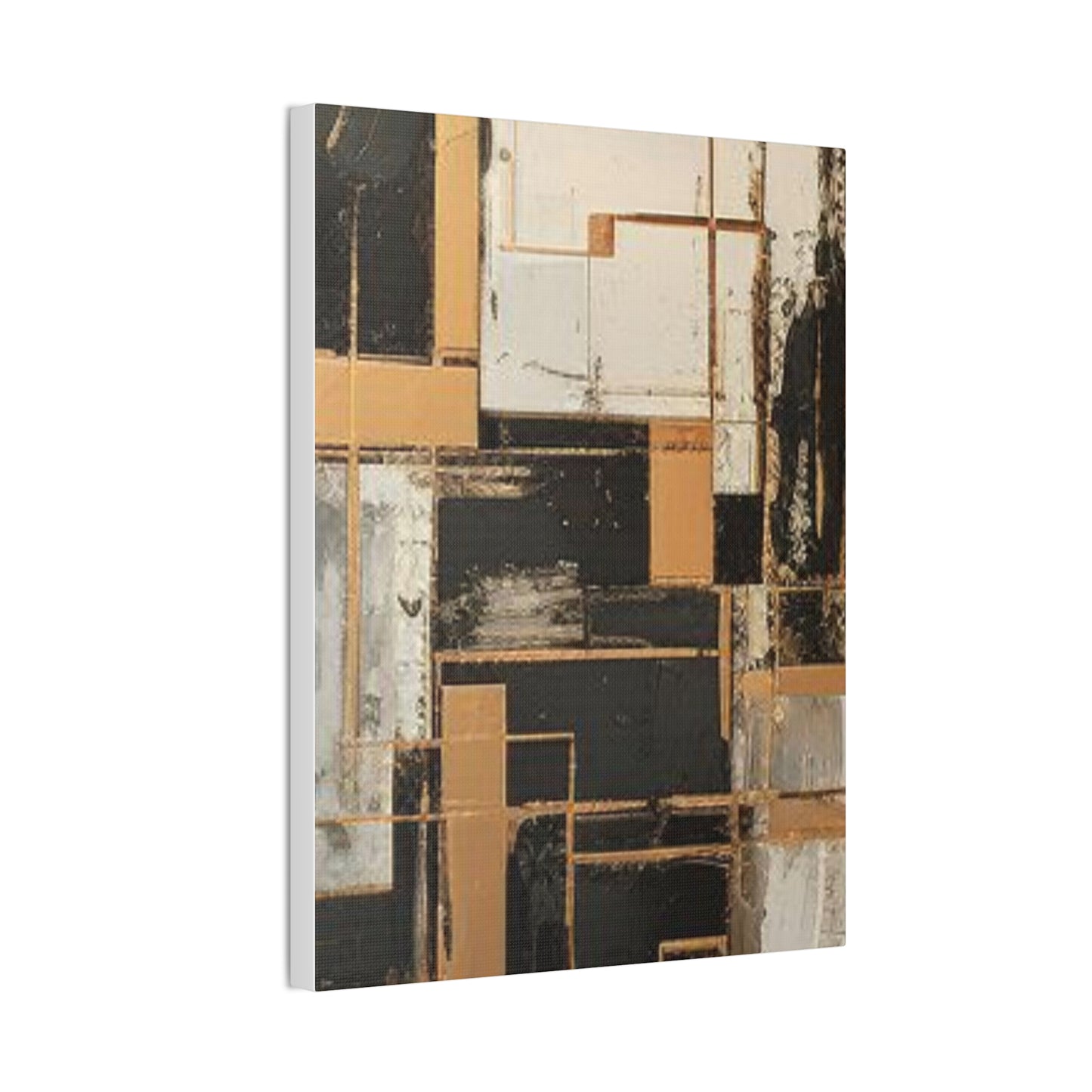 Gold and Black Elegance: A Symphony of Sophistication Canvas Print