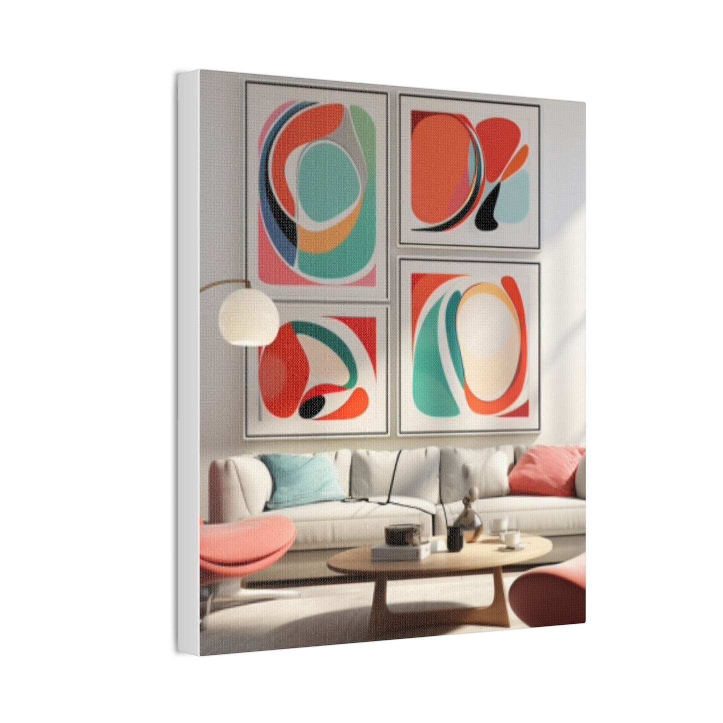 Timeless Elegance: Refined Pink Hues Canvas Print for Sophisticated Living Spaces