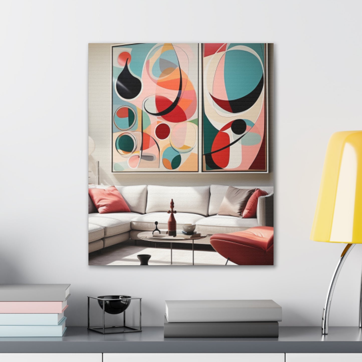 Timeless Elegance: Refined Pink Hues Canvas Print for Sophisticated Living Spaces