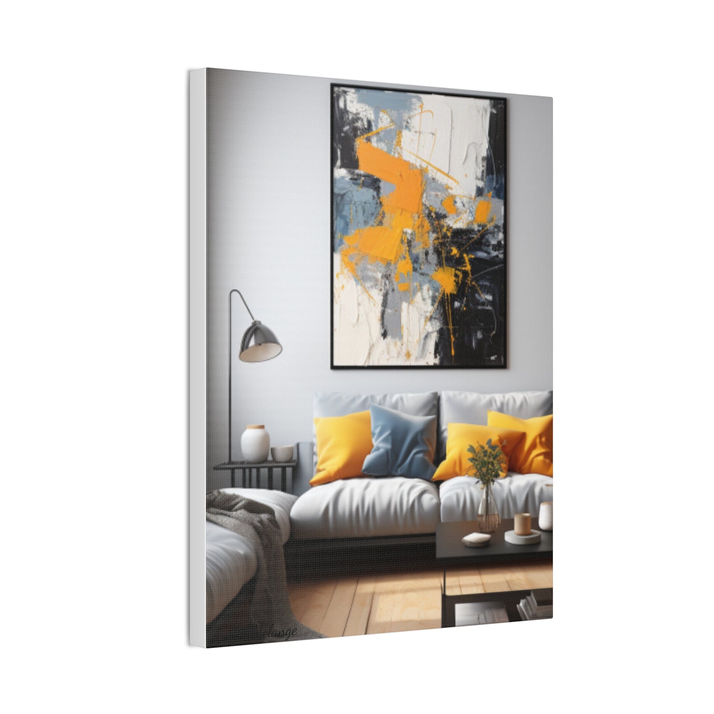 Timeless Elegance: Refined Yellow Hues Canvas Print for Sophisticated Living Spaces